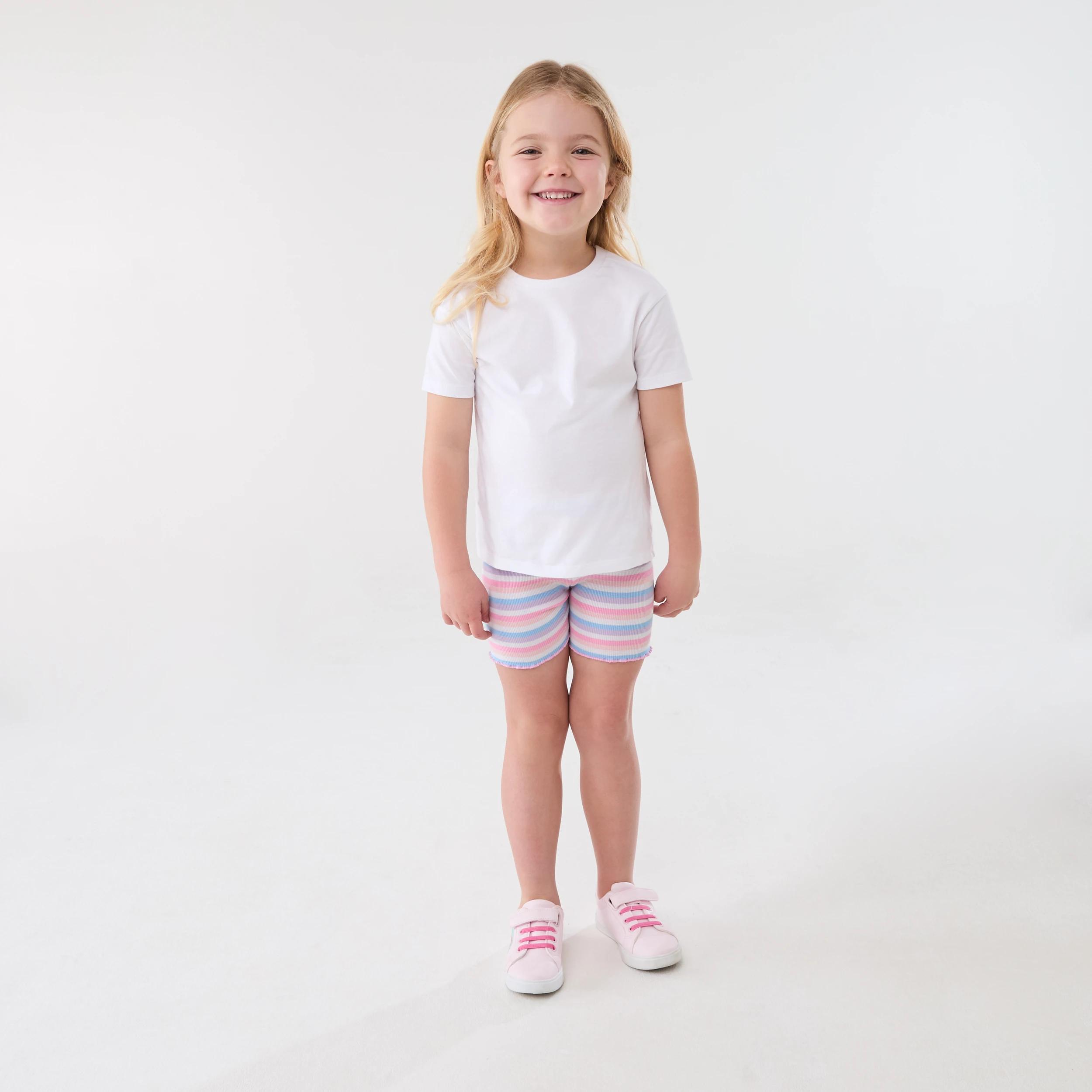 4 Printed Rib Bike Shorts VIVID STRIPE MULTI, 4 of 5