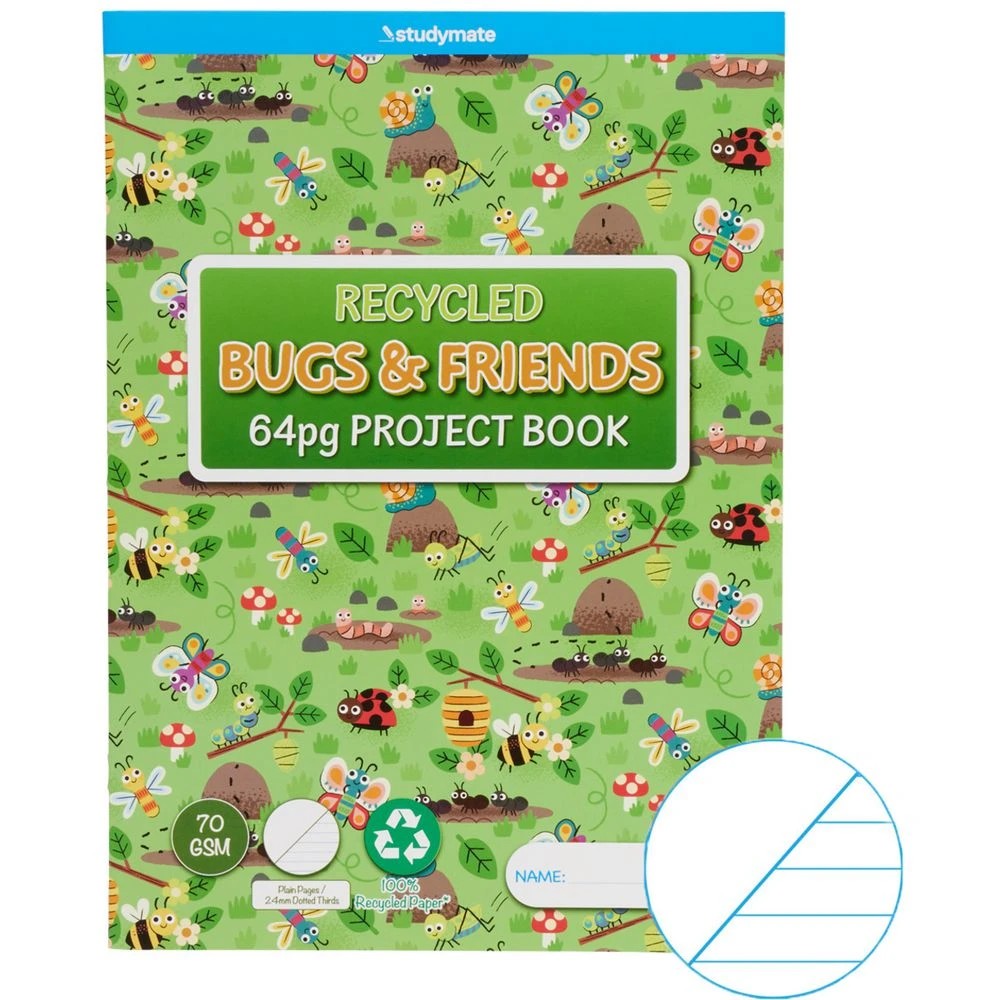 3 Studymate 335x240 24mm Dotted Thirds Recycled Book 64Pg, 3 of 3