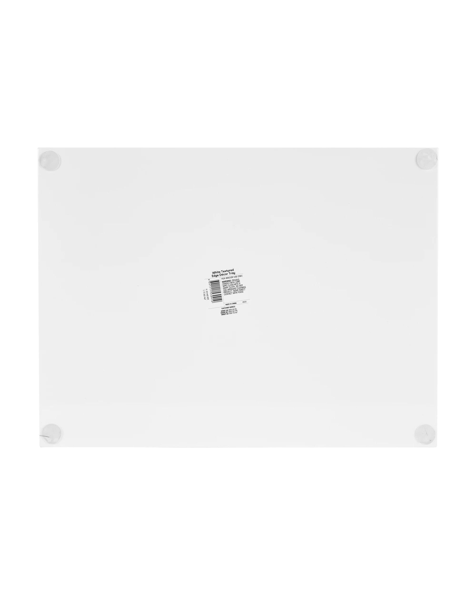 6 White Textured Edge Decor Tray, 6 of 6