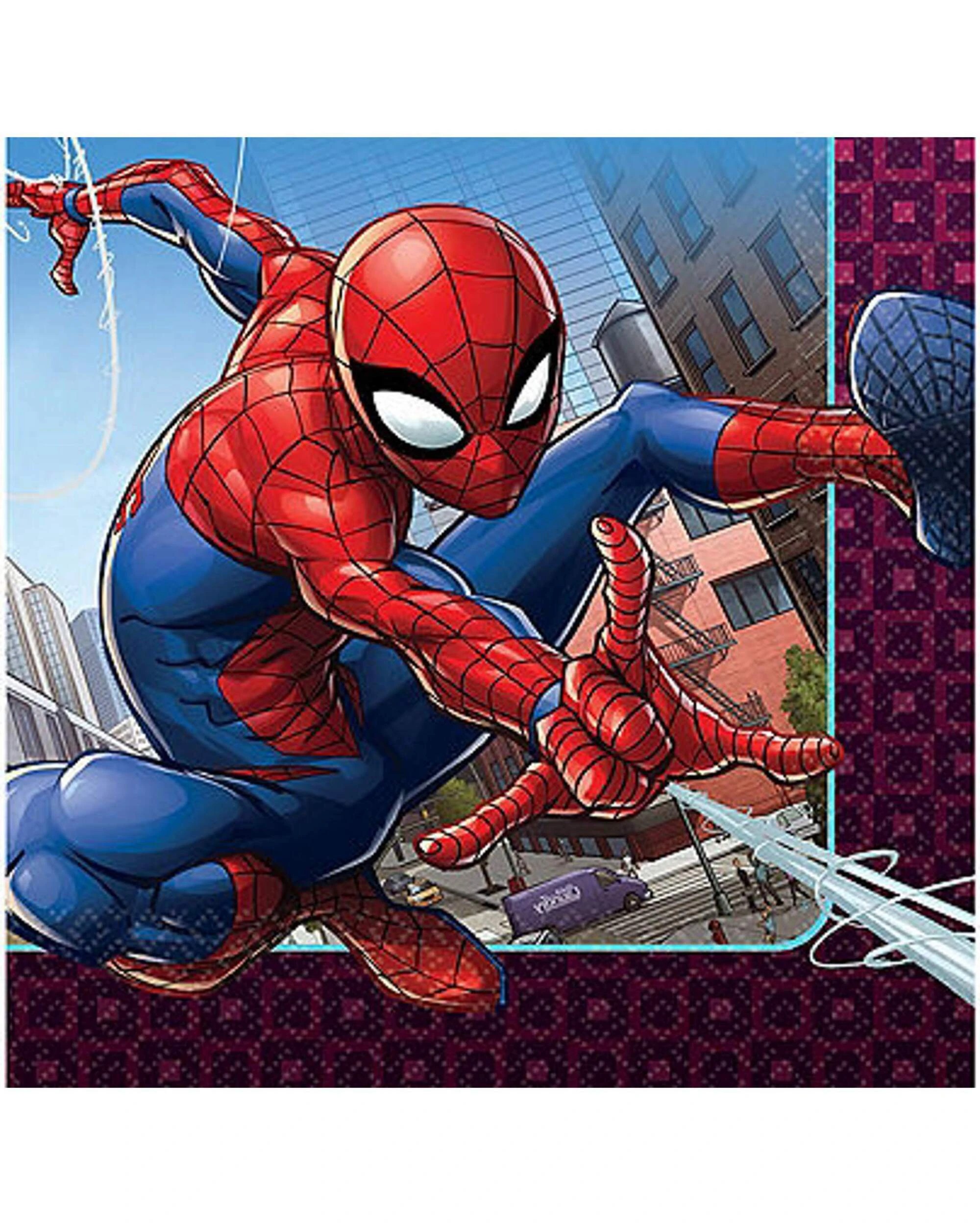1 Amscan Spiderman Webbed Wonder Large Paper Napkins / Serviettes Pack of 16, 1 of 1
