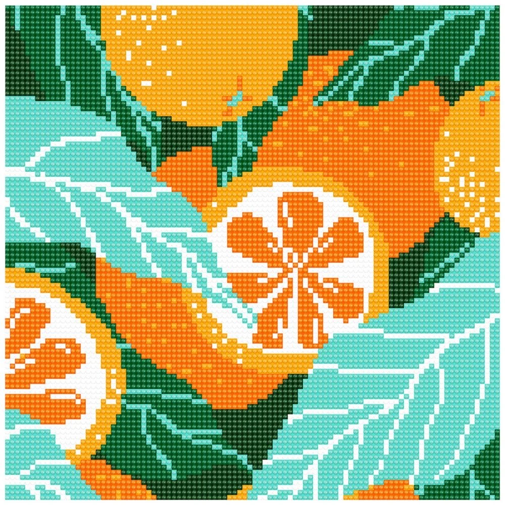 2 Craftsmart Crystal Canvas 28x28 Oranges, 2 of 2