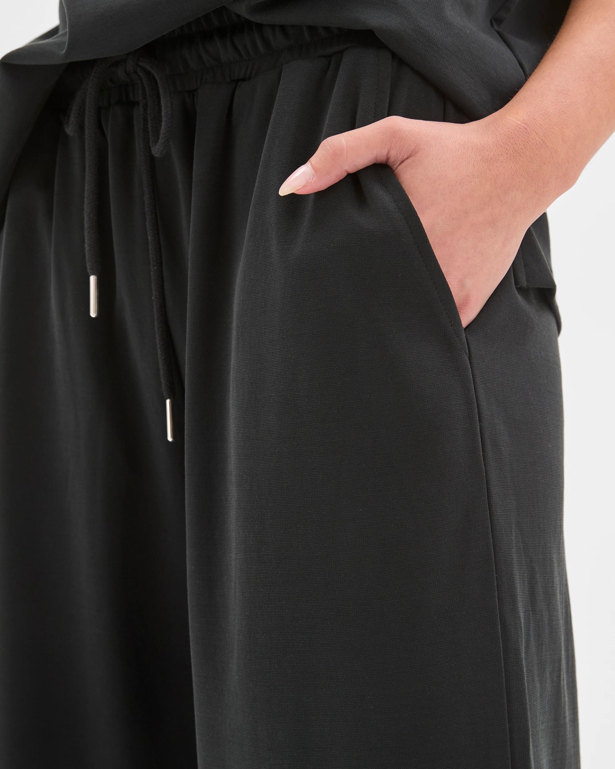 6 Target Petites Relaxed Drape Pants WASHED BLACK, 6 of 7