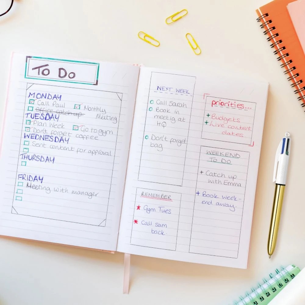 2 Bic 4-Colour Shine Ballpoint Pen Gold, 2 of 2