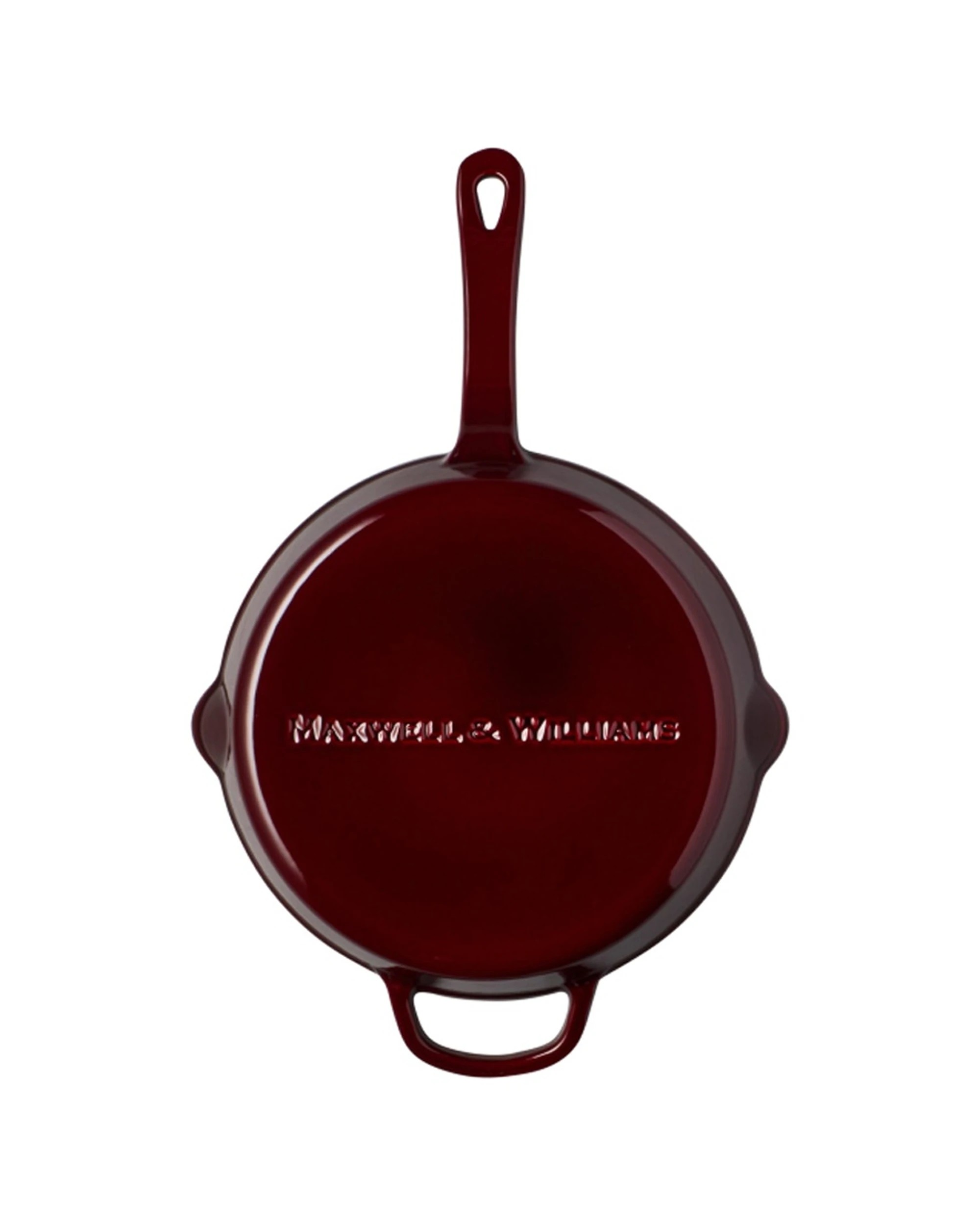 3 Maxwell & Williams Durable Cast Iron Frypan Cookware 26cm Merlot - Burgundy, 3 of 6