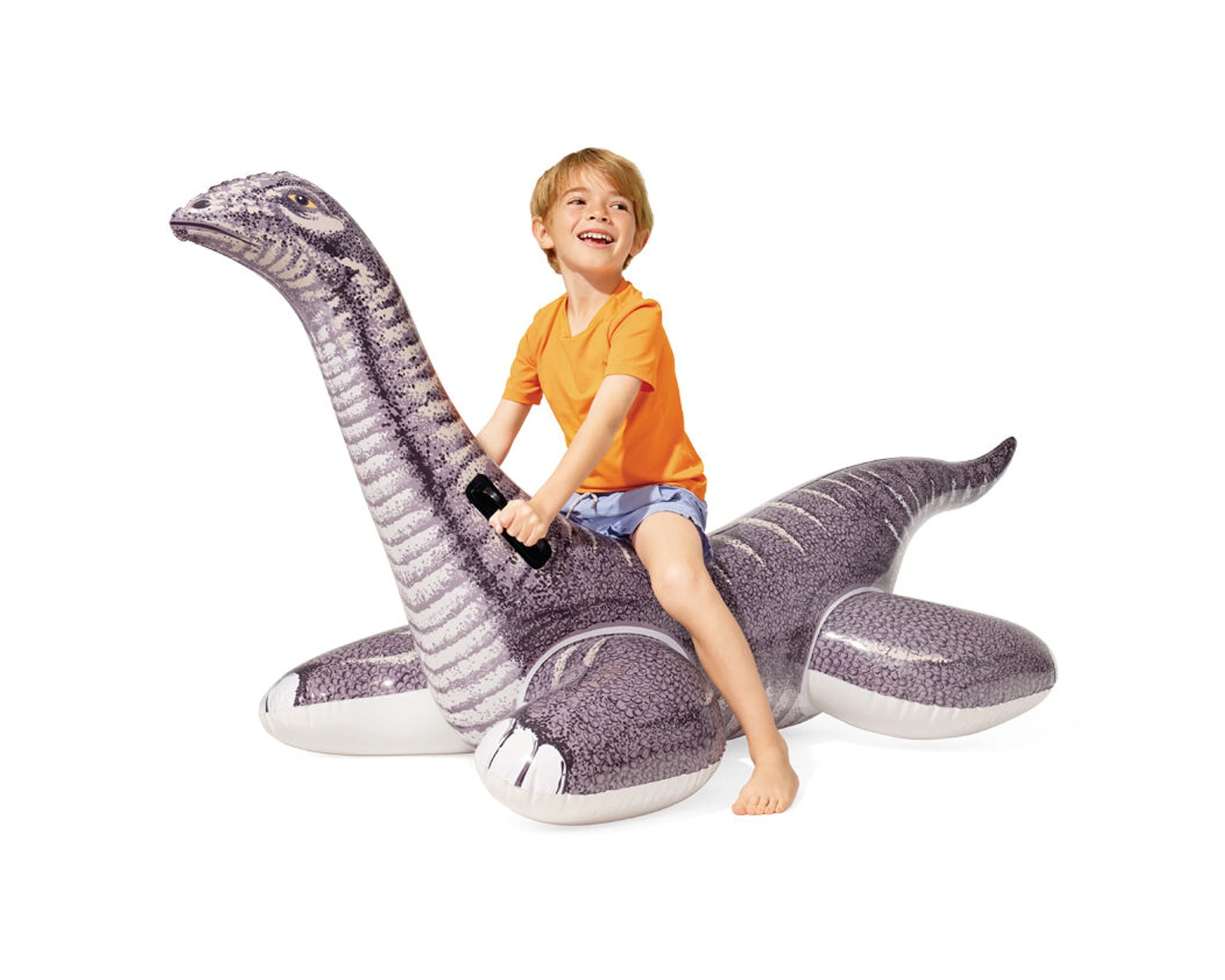 5 INTEX Brontosaurus Ride-On Inflatable Dino Pool Float Kids Pool Toy 70 Inch - Multi, 5 of 9