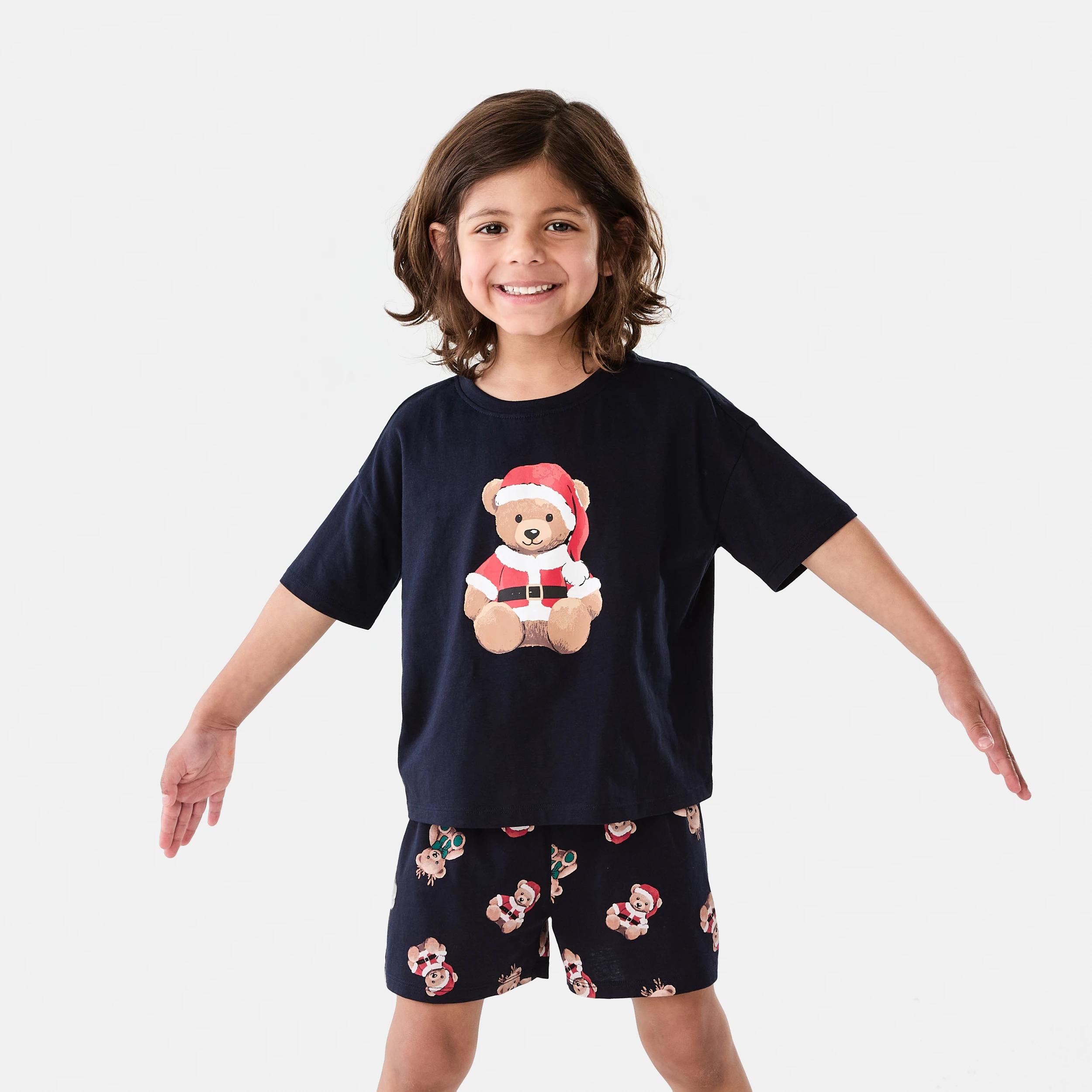 1 Christmas Print Family Matching Pyjama Set XMAS BEAR SKY CAPTAIN, 1 of 10