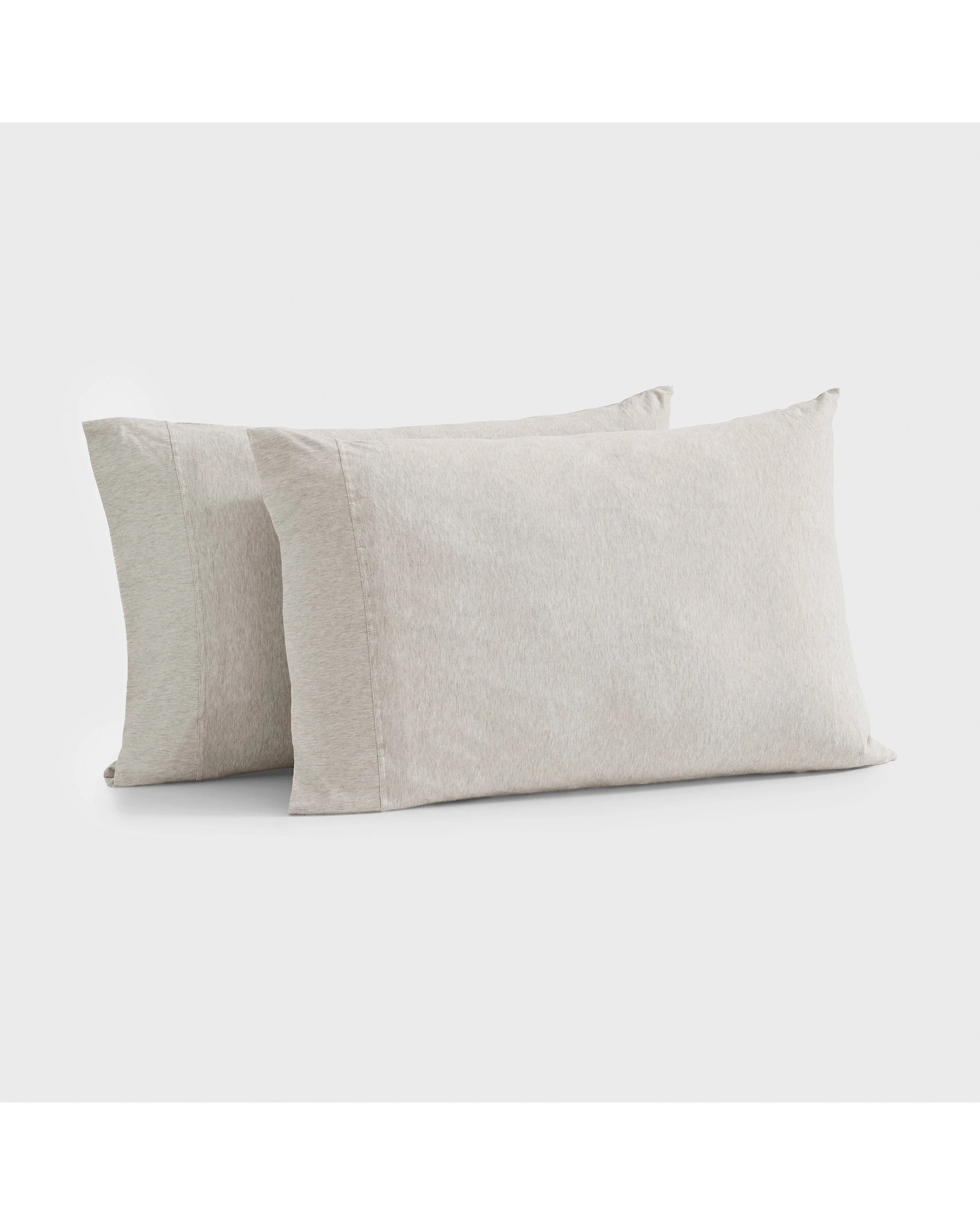 3 Dreamaker Jersey Luxe 100% Cotton Standard Pillowcase Twin Pack - Oatmeal, 3 of 5