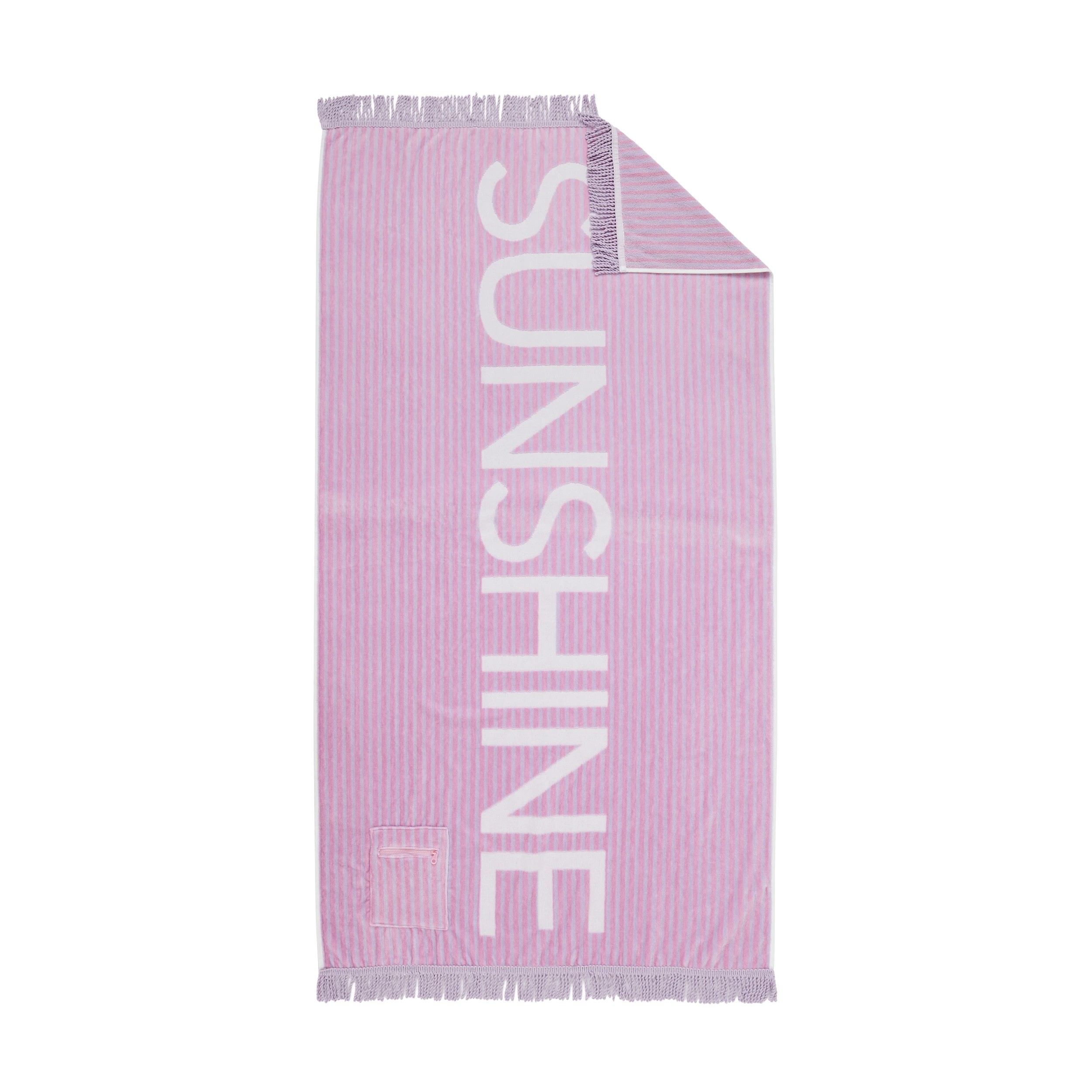 4 Large Cotton Beach Towel - Pink, 4 of 6