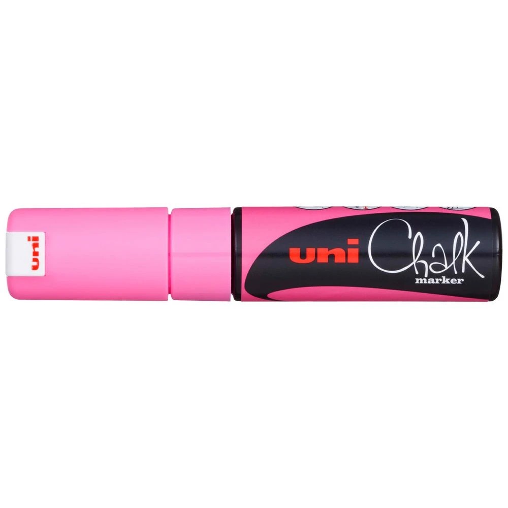 1 Uni Liquid Chalk Marker Chisel Tip Fluoro Pink, 1 of 3