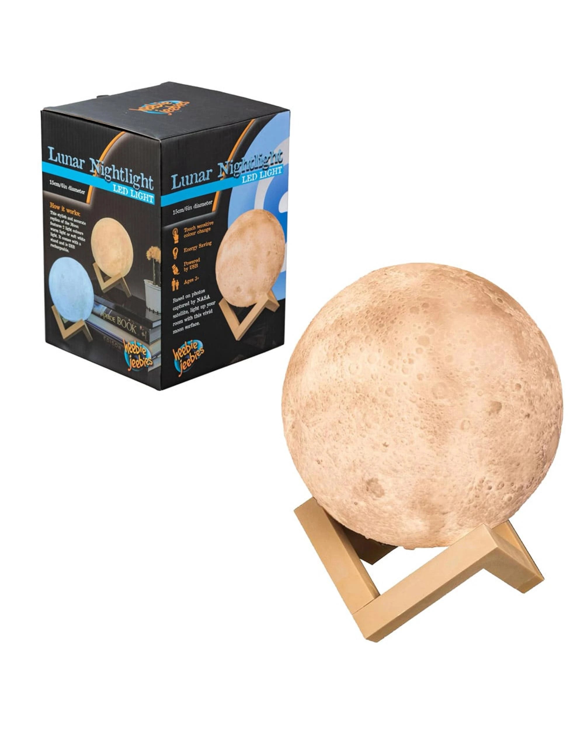 1 Heebie Jeebies Lunar Nightlight LED Light, 1 of 3
