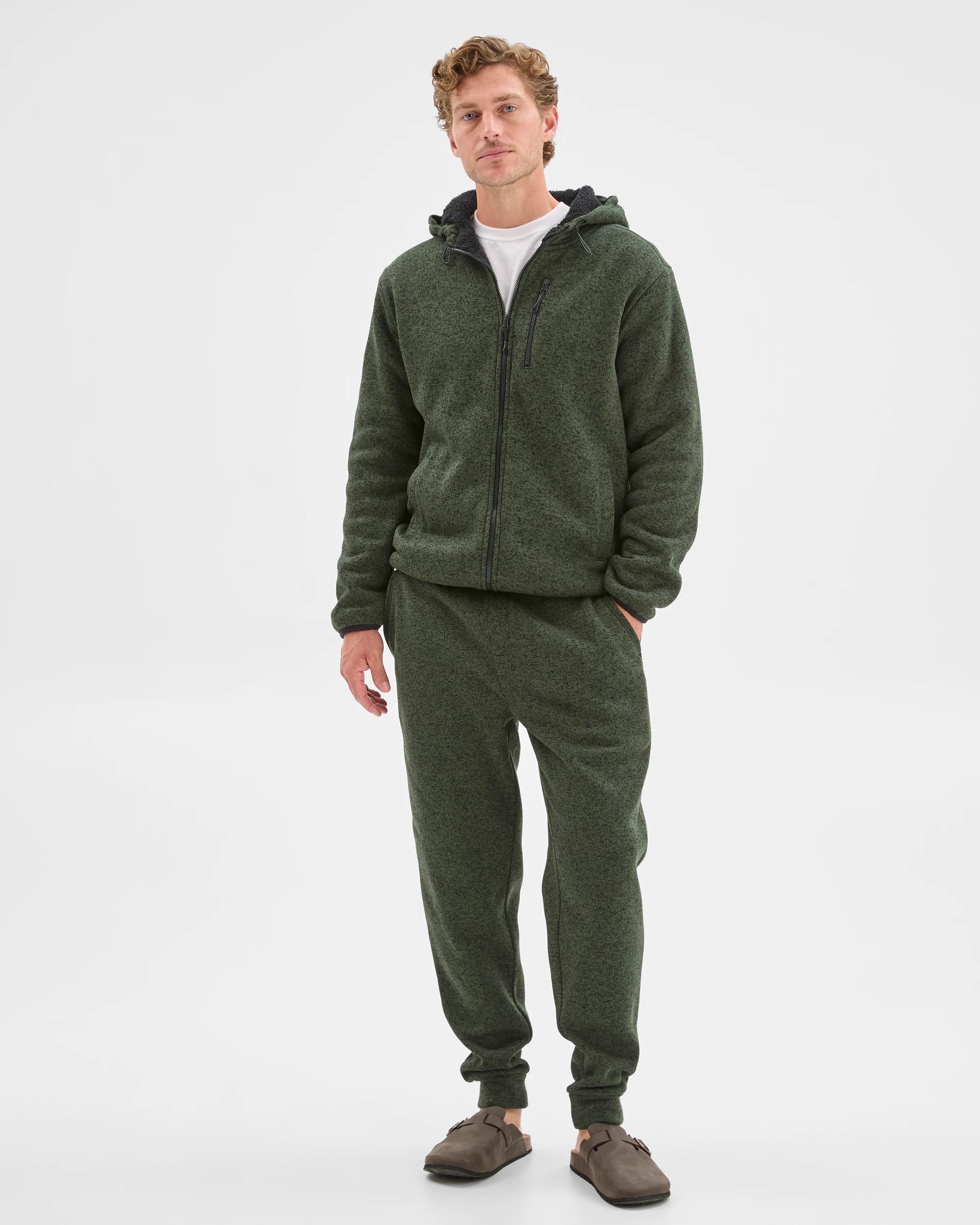 1 Target Man Cuffed Full Length Trackpants GREEN MARLE, 1 of 7