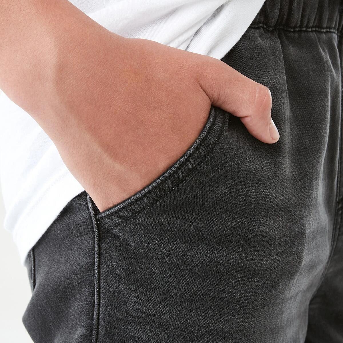 4 Denim Cargo Joggers Black Wash, 4 of 9