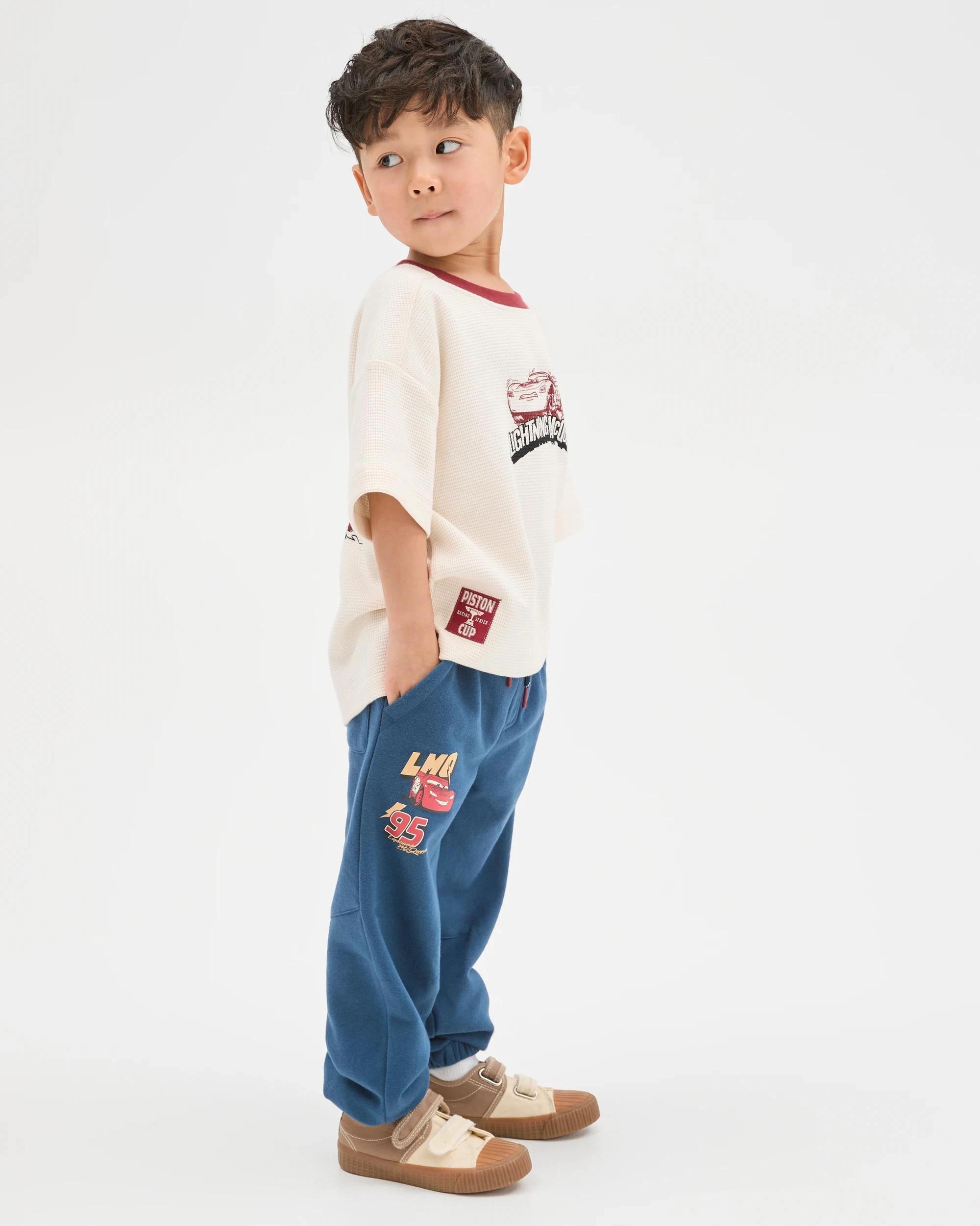 2 Disney Cars Australian Cotton Blend Trackpants NAVY, 2 of 5
