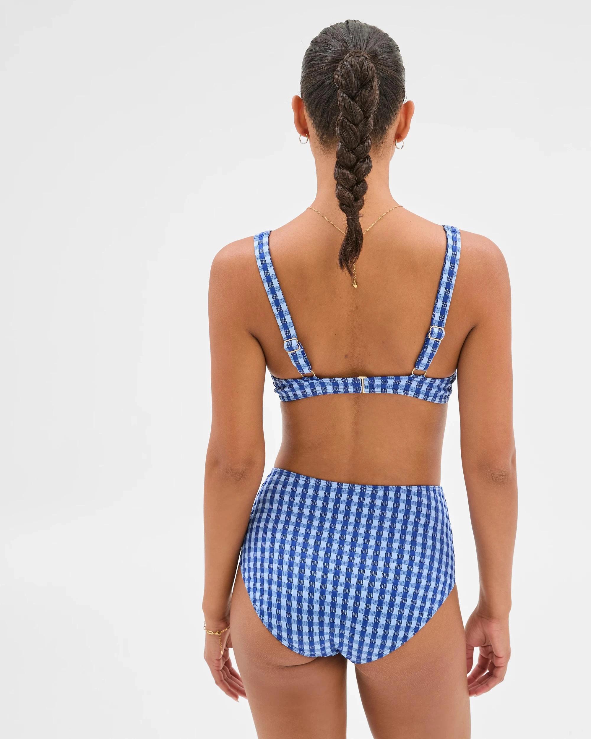 5 Target Shape Your Body Resort Balconette Underwire Check Bikini Top NAVY BLUE CHECK, 5 of 6