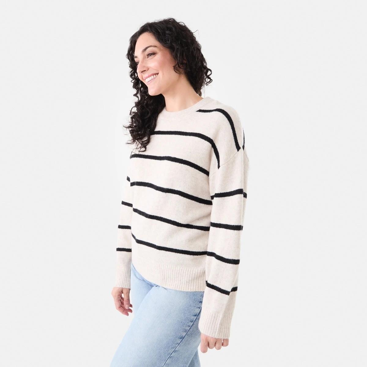 2 Relaxed Jumper Marl Strp, 2 of 5