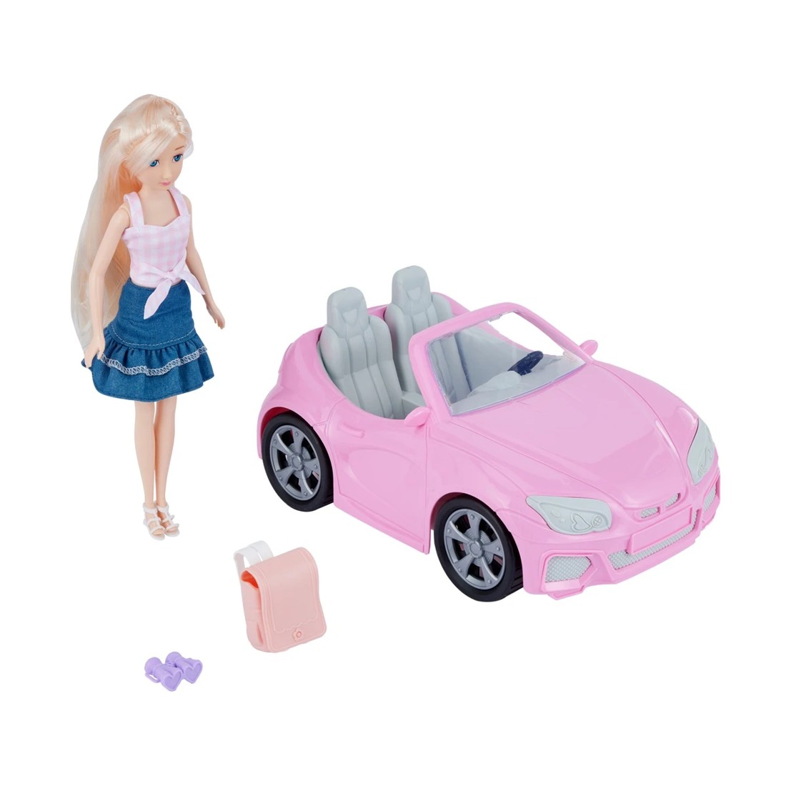 2 4 Piece Fashion Doll Sports Car Playset, 2 of 10