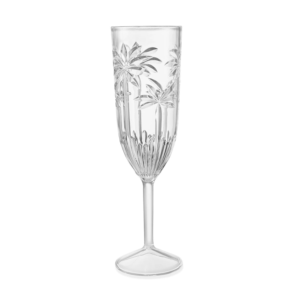 2 4 Clear Palm Acrylic Flutes, 2 of 6