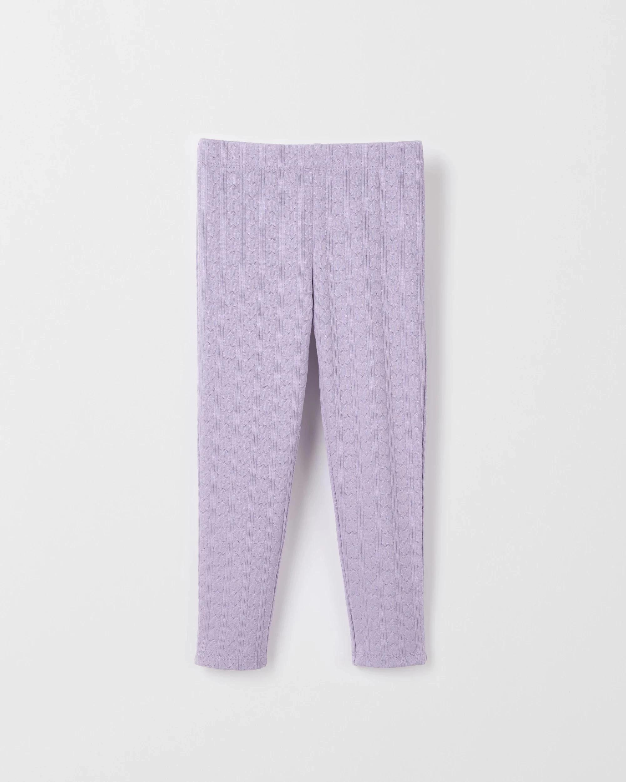 4 Target Kids Heart Rib Leggings PURPLE, 4 of 5