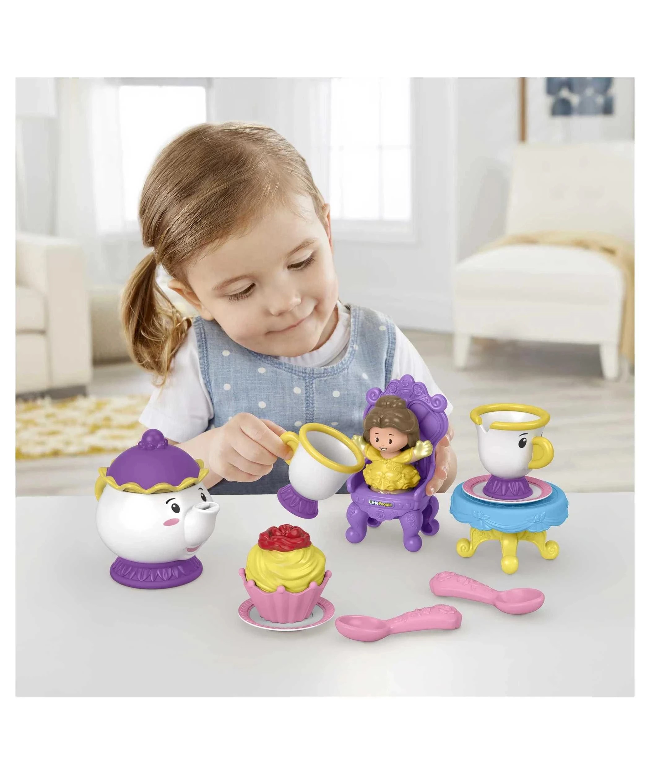 6 Mattel Fisher - Price Little People Disney Princess Time For Tea With Belle Playset - Multi, 6 of 6