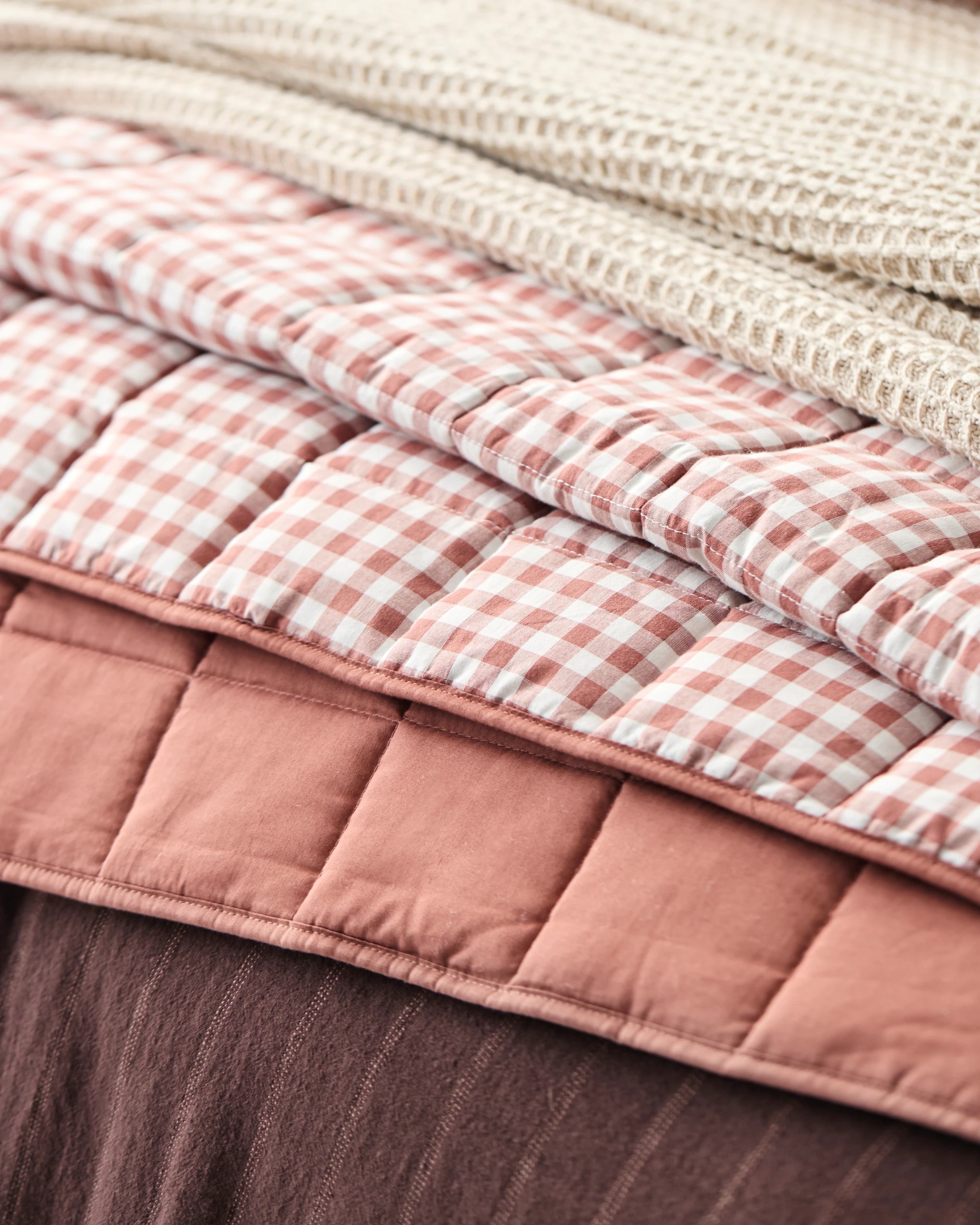 5 Target Adelle Stripe Linen/Cotton Quilt Cover Set - Queen Bed - Brown, 5 of 9