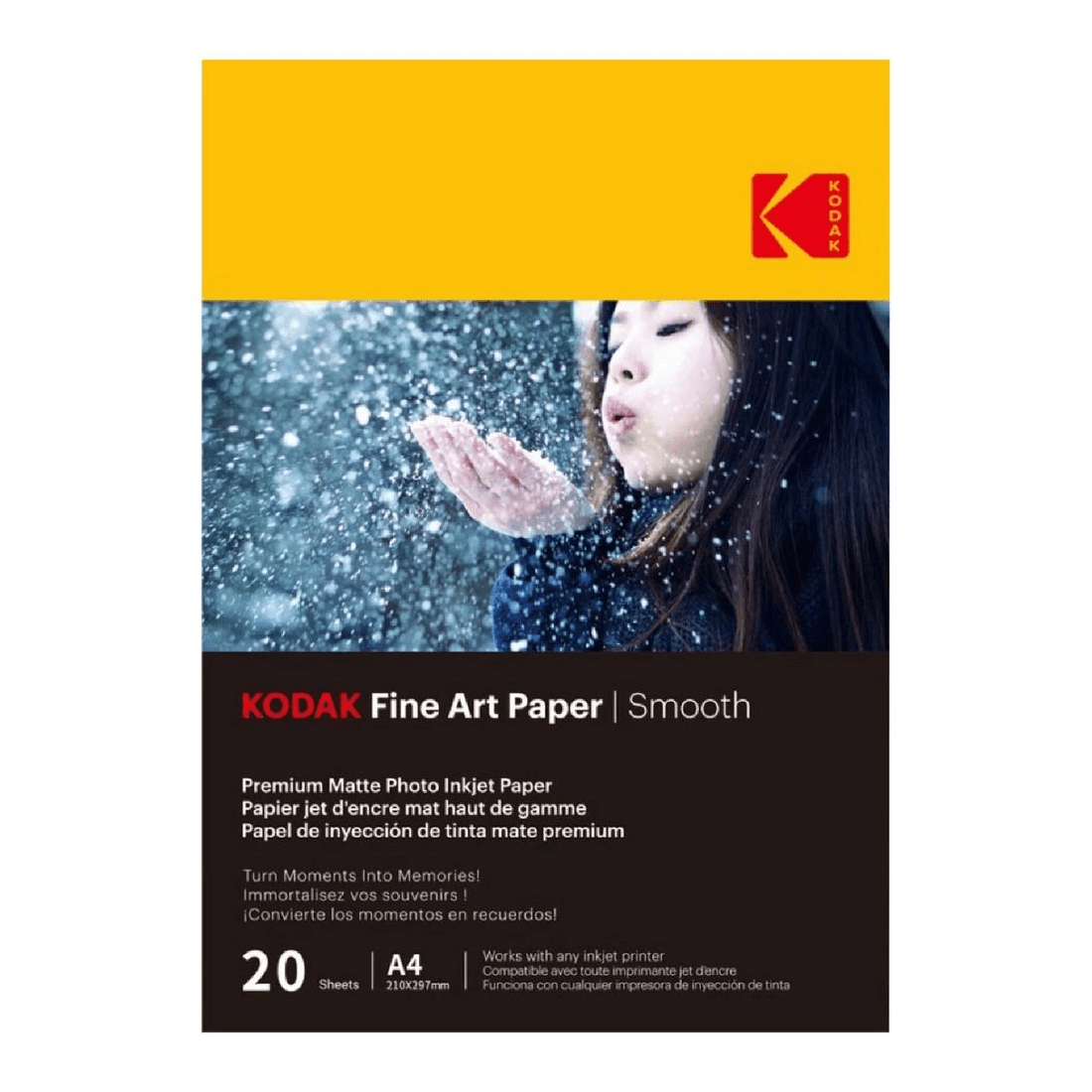 1 Kodak A4 Fine Art Paper Smooth 230gsm 20 Pack, 1 of 1