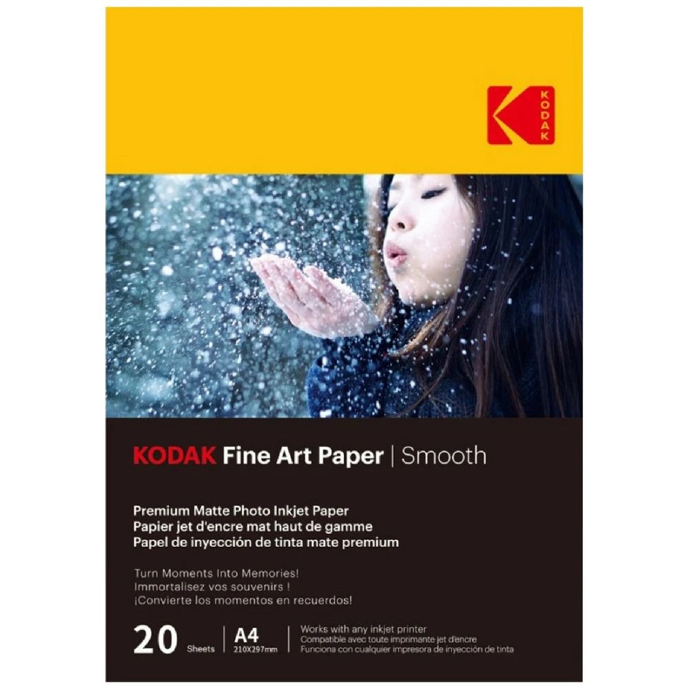 1 Kodak A4 Fine Art Paper Smooth 230gsm 20 Pack, 1 of 1