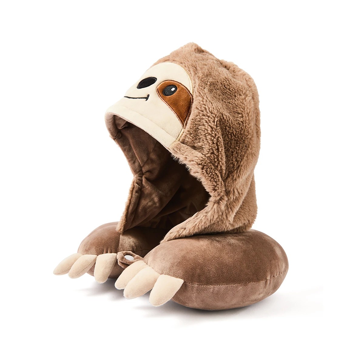 4 Plush Hood Pillow - Sloth, 4 of 10