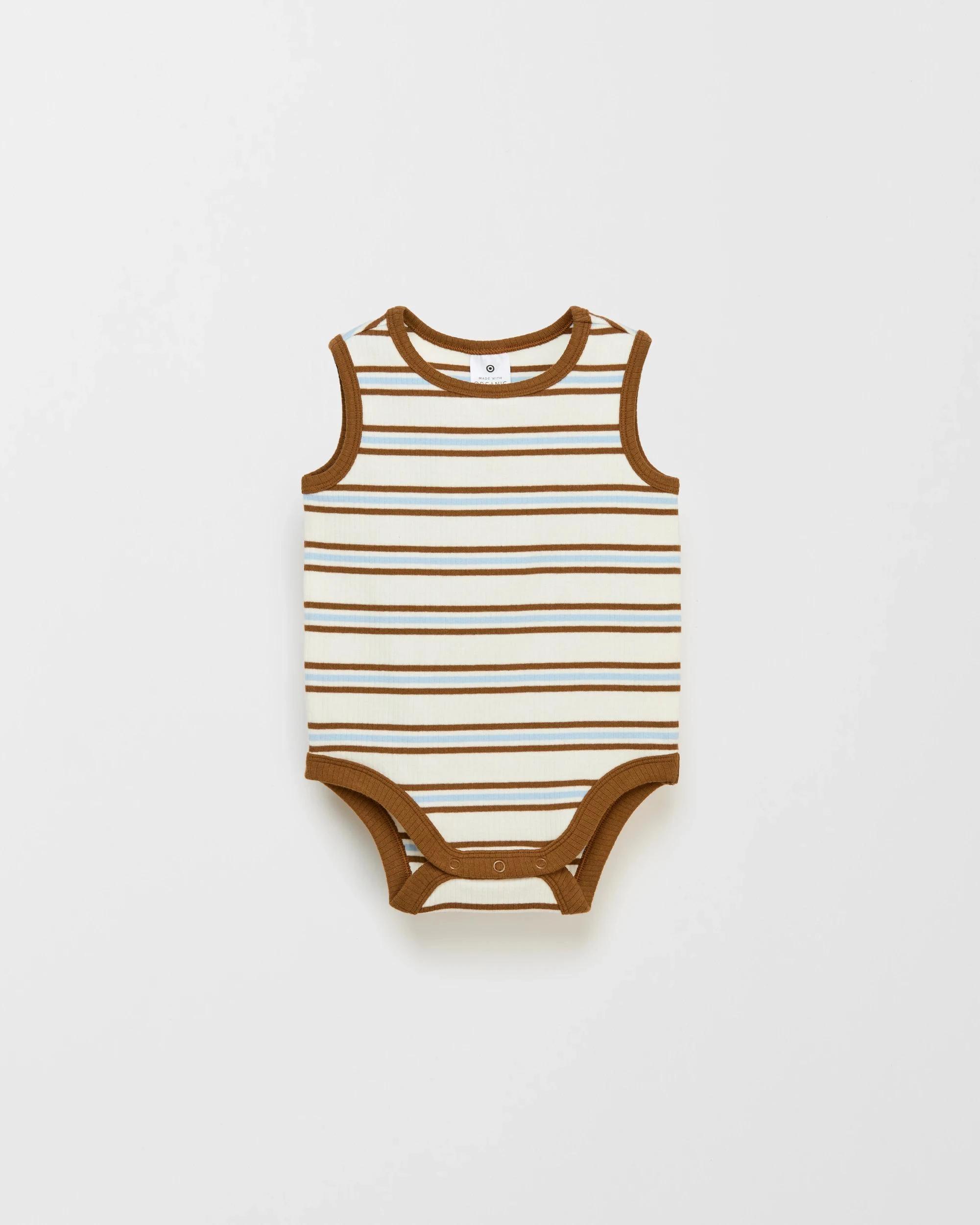 4 Target Baby Organic Cotton Baby Rib Bodysuit 3 Pack RETRO STRIPE, 4 of 4