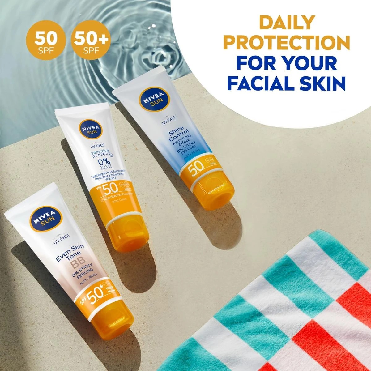 8 Nivea Sun UV Face Shine Control SPF50 High Broad Spectrum Cream 50ml, 8 of 8