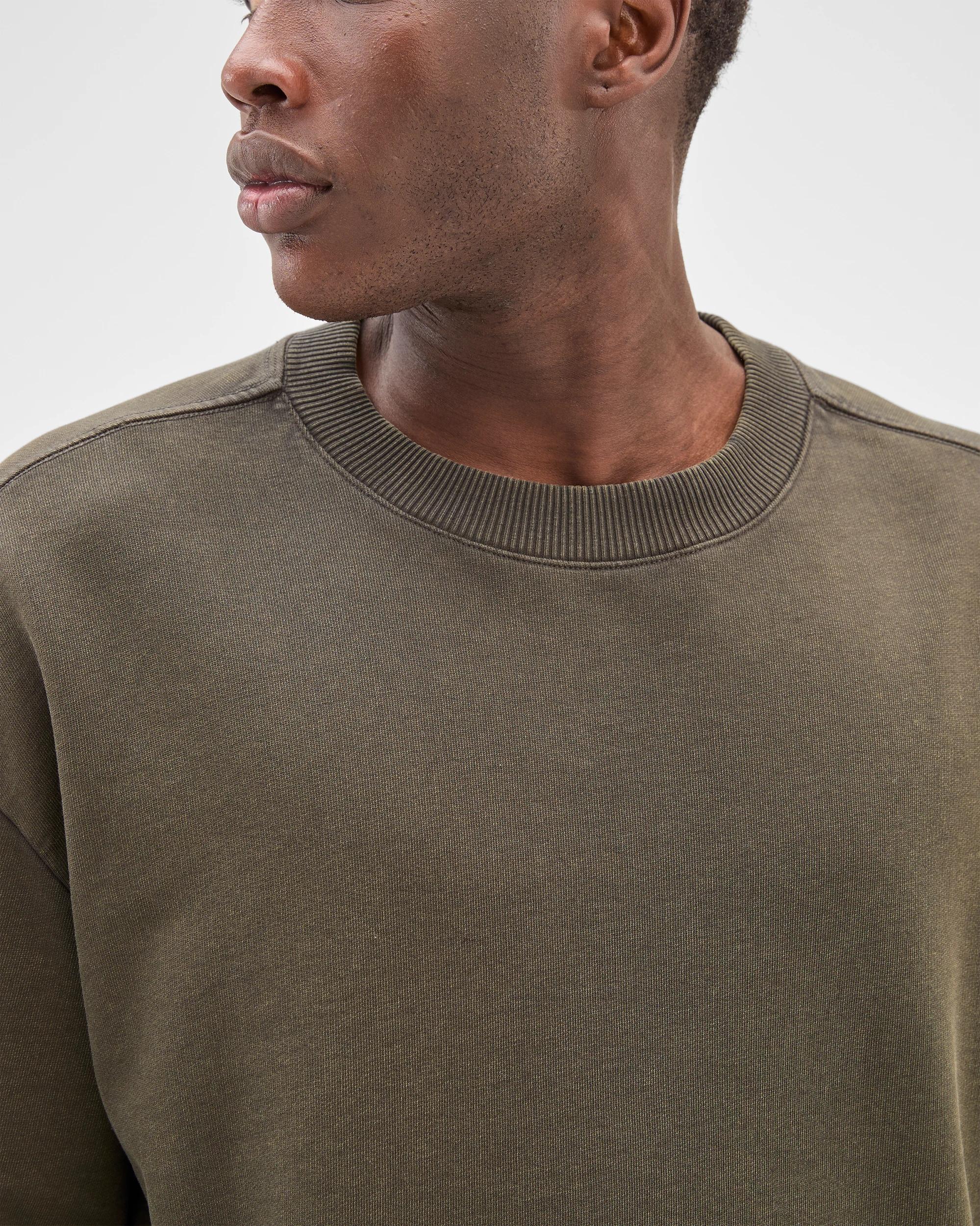 2 Commons Australian Cotton Fleece T-Shirt OLIVE GREEN, 2 of 5