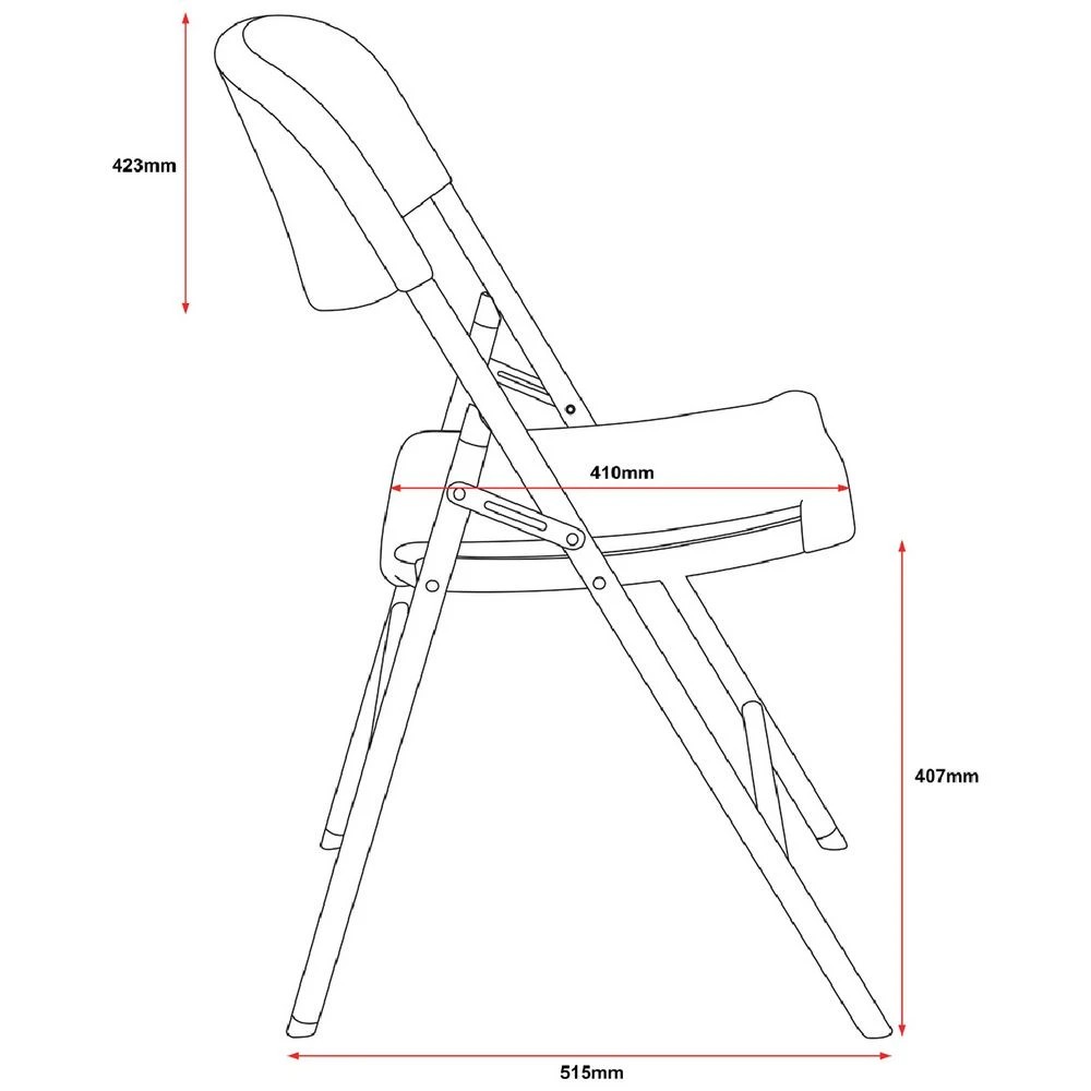 6 J.Burrows Outdoor Folding Chair White Visitor Chairs and Stools, 6 of 7