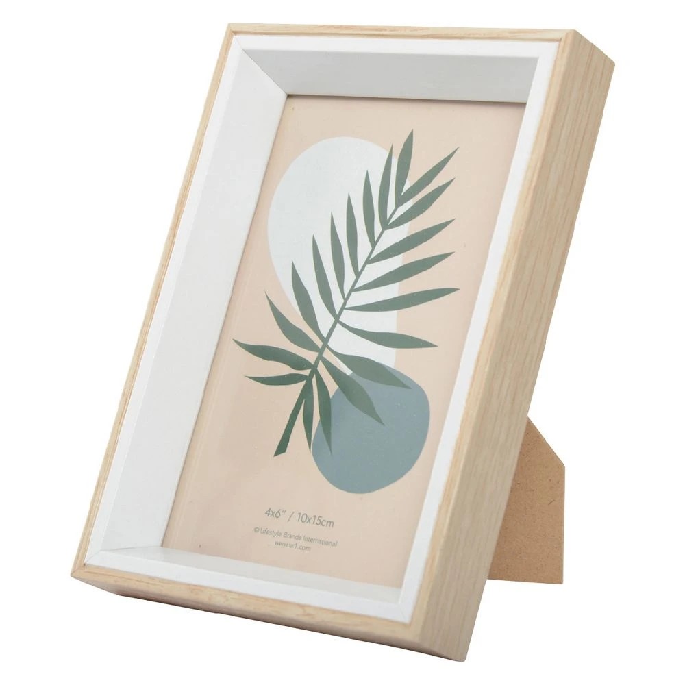 2 Harper 6x4" Photo Frame White/Oak, 2 of 6