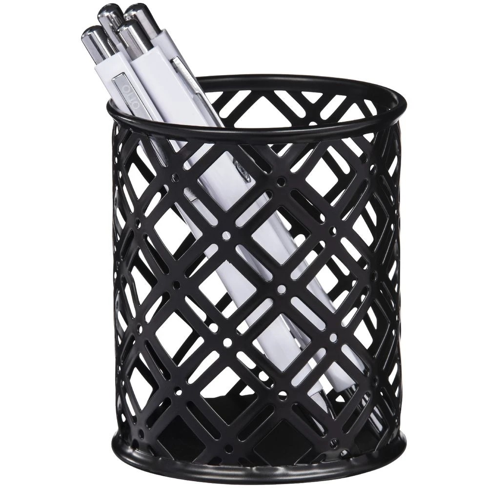 2 Otto Diamond Metal A4 Pen Cup Black, 2 of 2