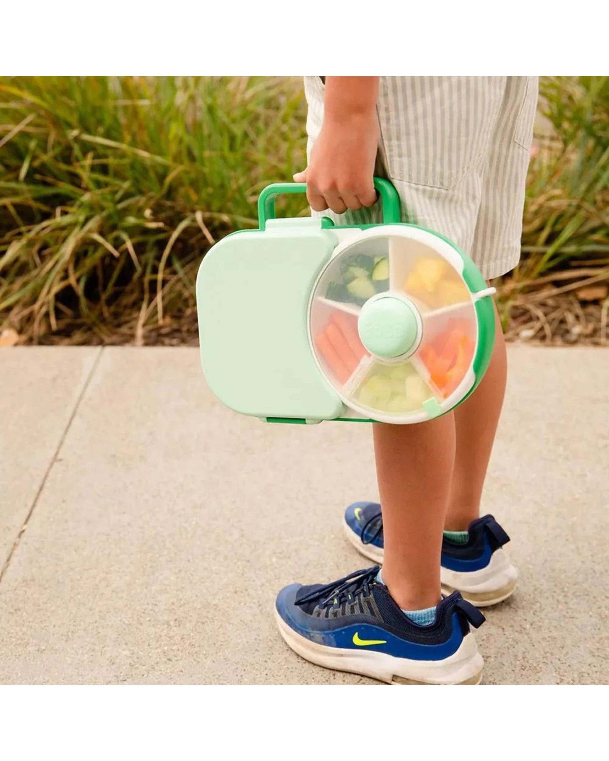 3 GoBe 2in1 Lunchbox With Original Snack Spinner  Green, 3 of 3