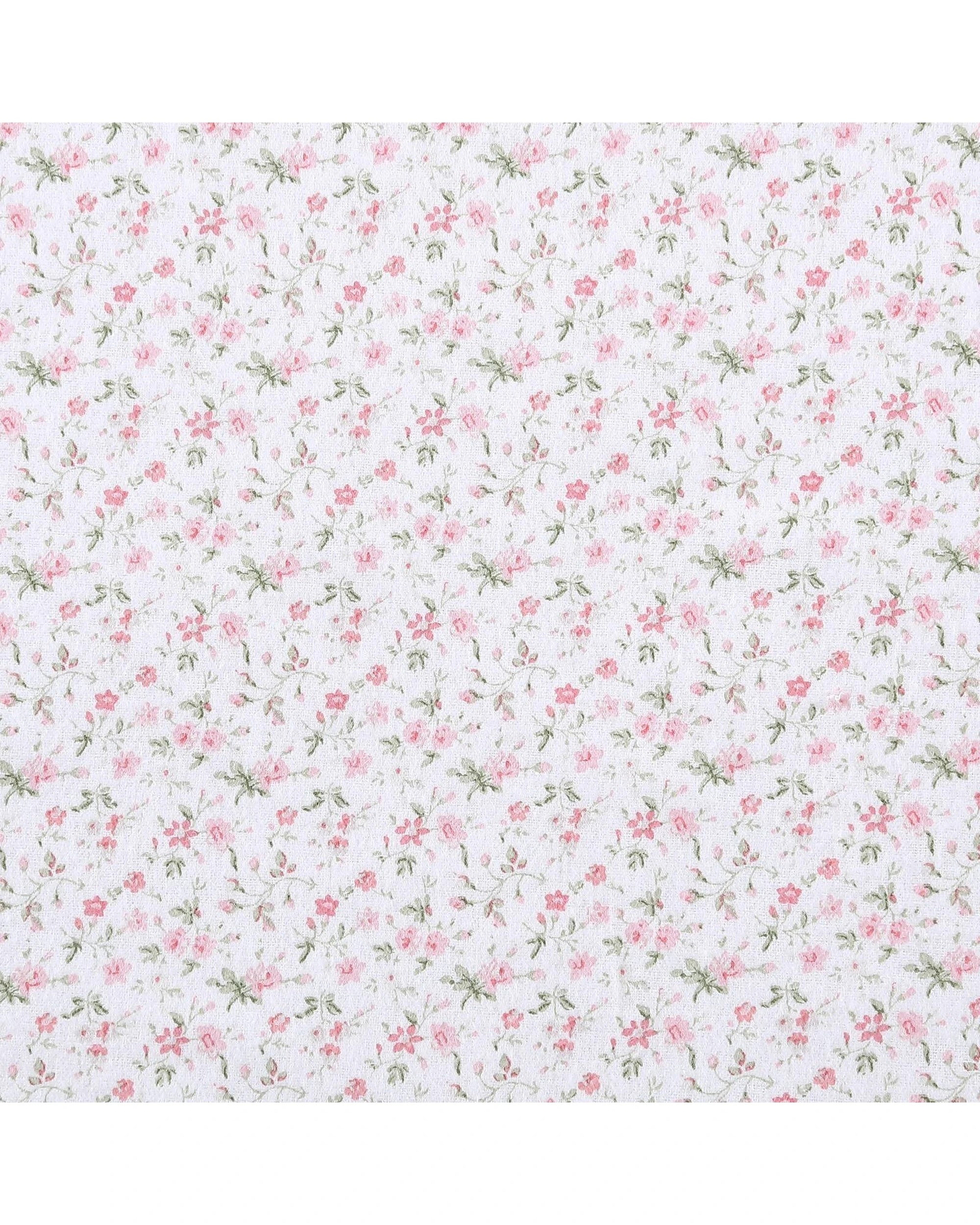 2 Laura Ashley Flannelette Cotton Fitted Bed Sheet Set With Pillowcase - Single Bed - Pink, 2 of 3