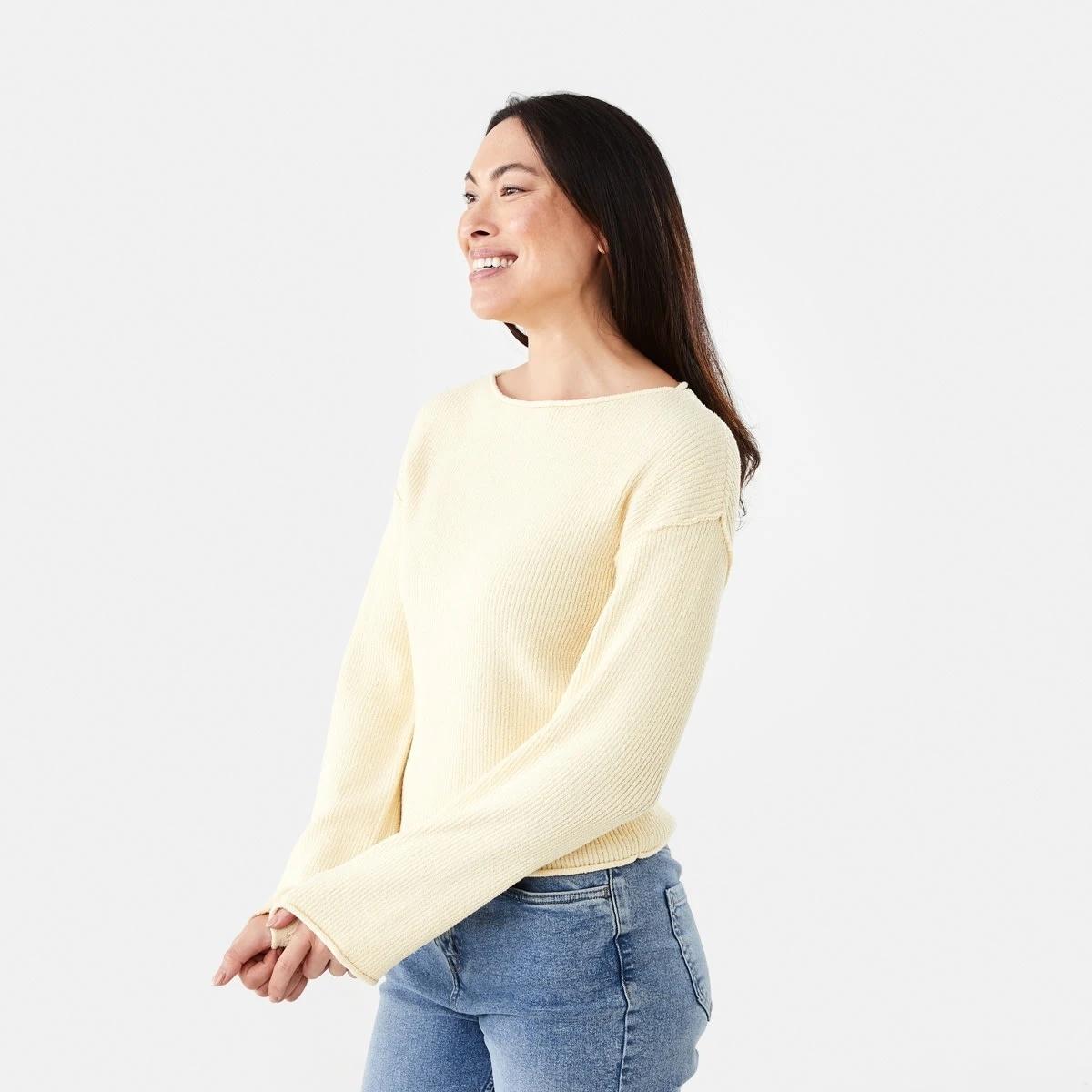 2 Textured Boat Neck Jumper FLAN, 2 of 5