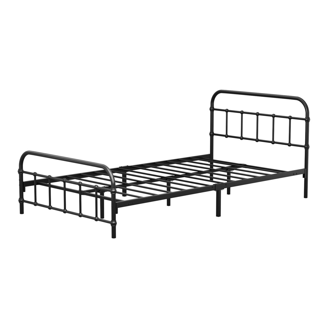 7 Oikiture Metal Bed Frame King Single Size Bed Base Platform
 - Black, 7 of 9
