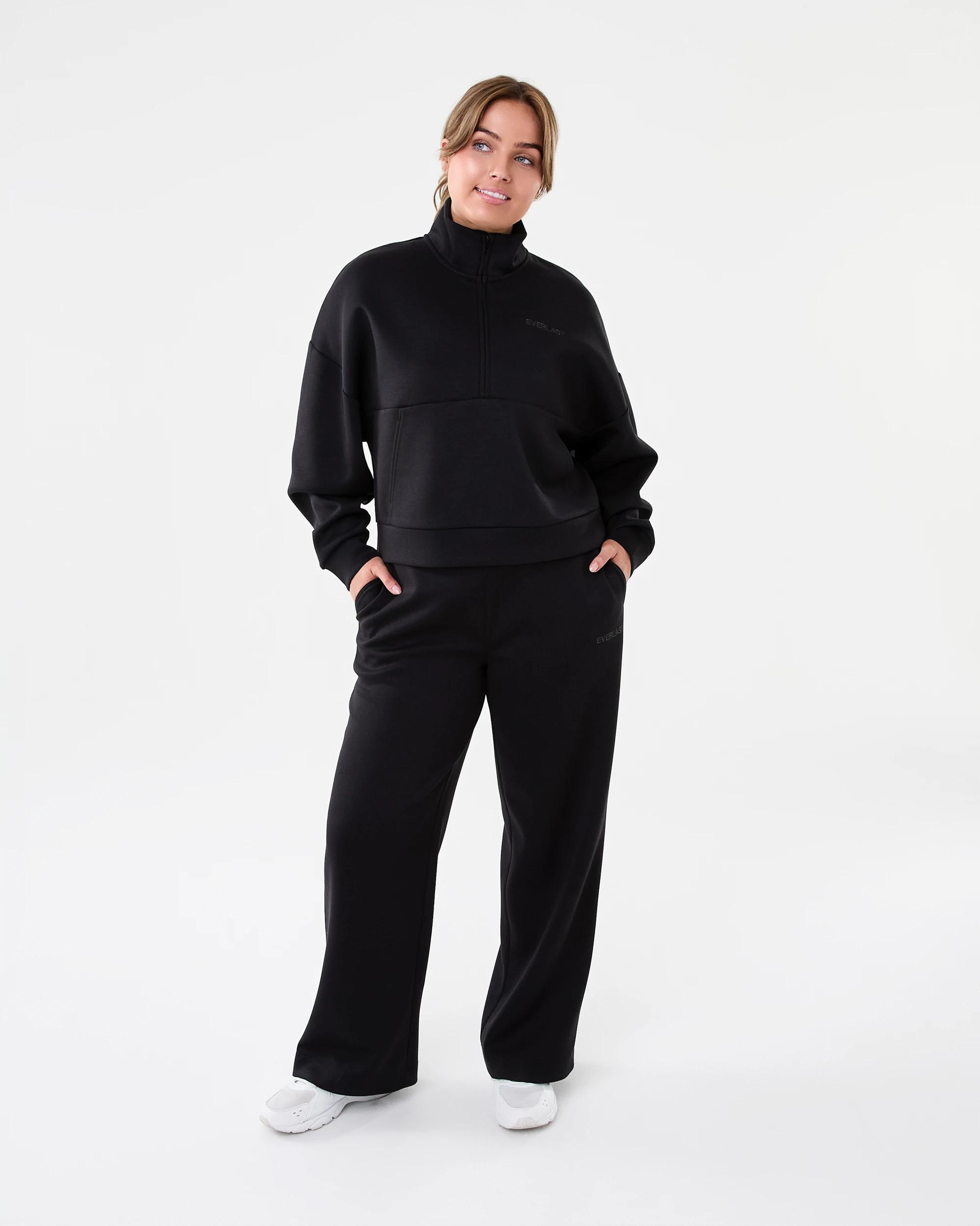 6 Everlast Womens Evercomfort Wide Leg Trackpants Black, 6 of 7