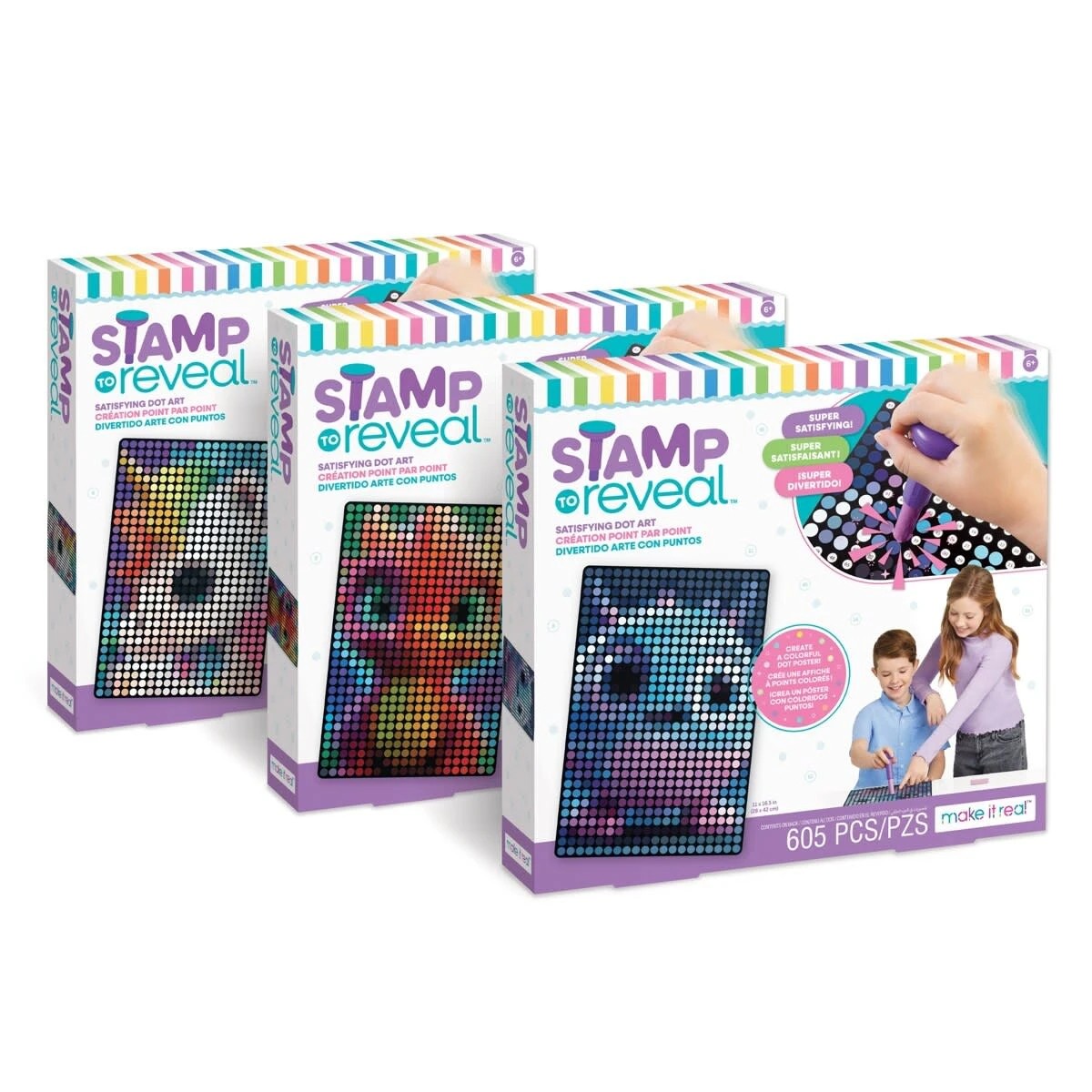1 605 Piece Make it Real Stamp to Reveal Kit - Assorted, 1 of 10