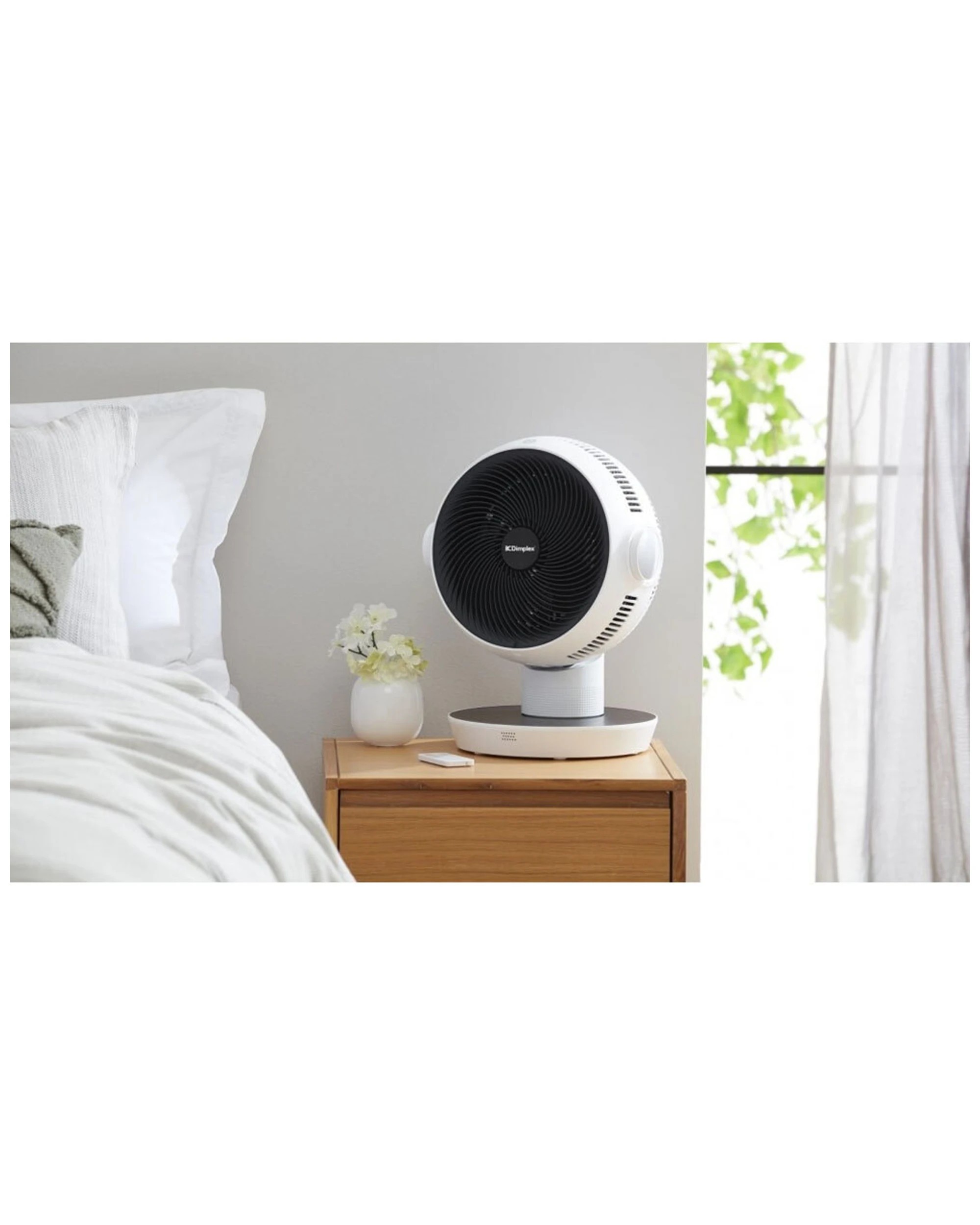 6 Dimplex Heat And Cool Air Circulator 3D Oscillating Fan Remote Controlled Fan
 - white, 6 of 8