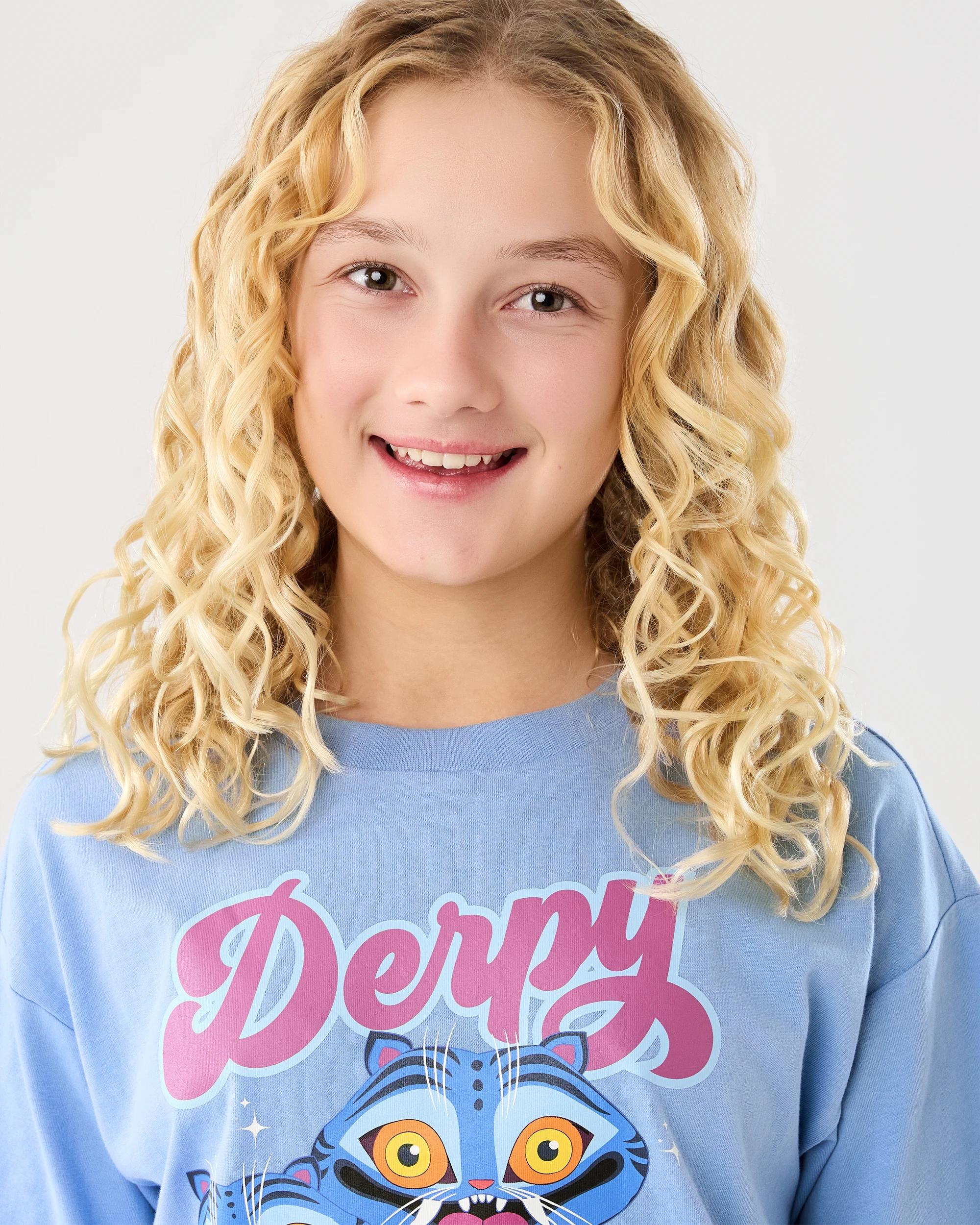 3 KPop Demon Hunters Derpy License Cropped T-shirt Blue Dh, 3 of 7