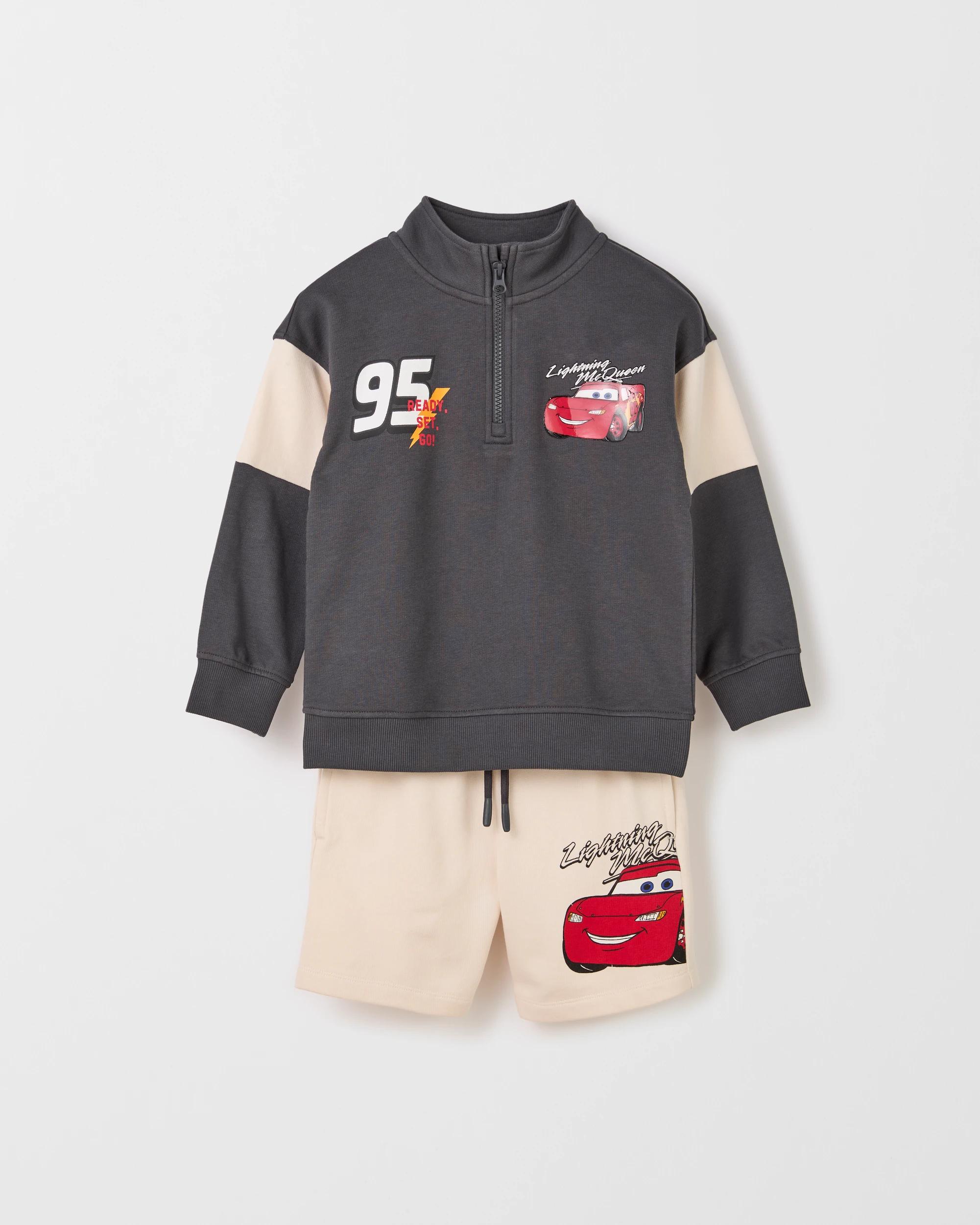6 Disney Australian Cotton Blend Jumper and Shorts Set CARS, 6 of 8