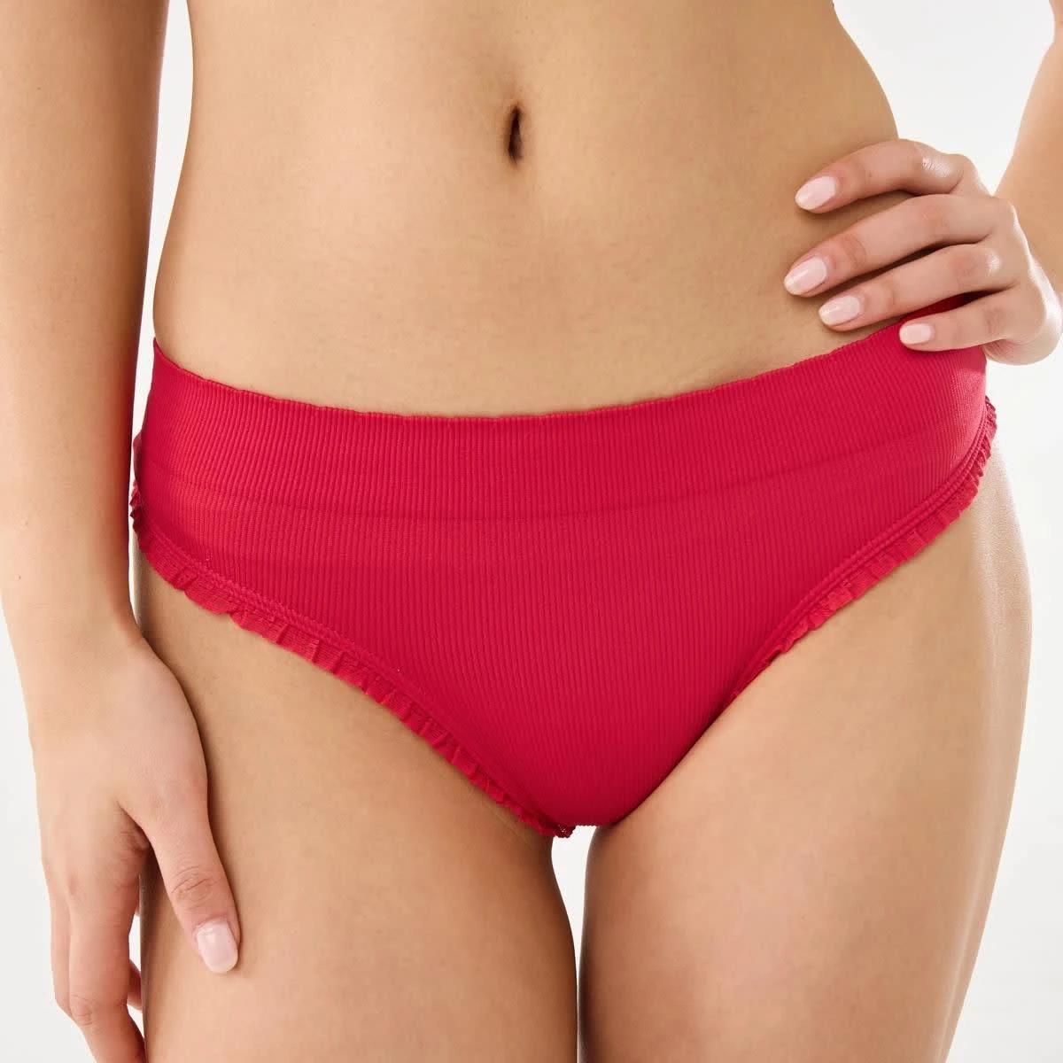 5 3 Pack Seamfree Rib G-String Briefs MA CHERIE, POLKA DOT, STRAWBERRY, 5 of 7