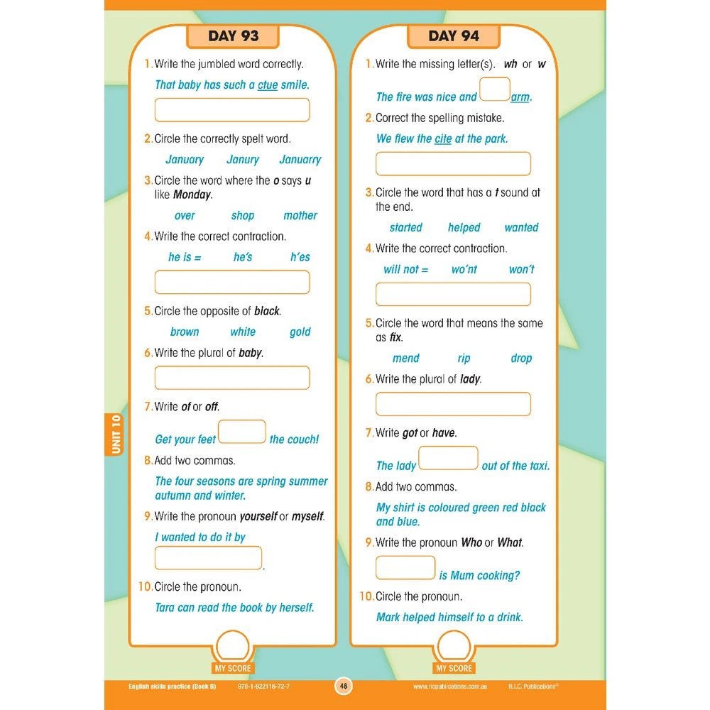 5 R.I.C English Skills Practice Book B, 5 of 5