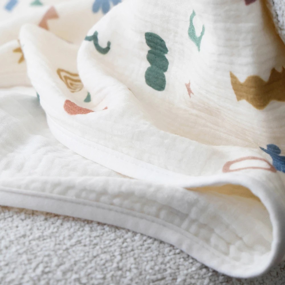 3 Living Textiles 5 Layer Muslin Pram Blanket – Geo Mod, Assorted Designs, 3 of 6