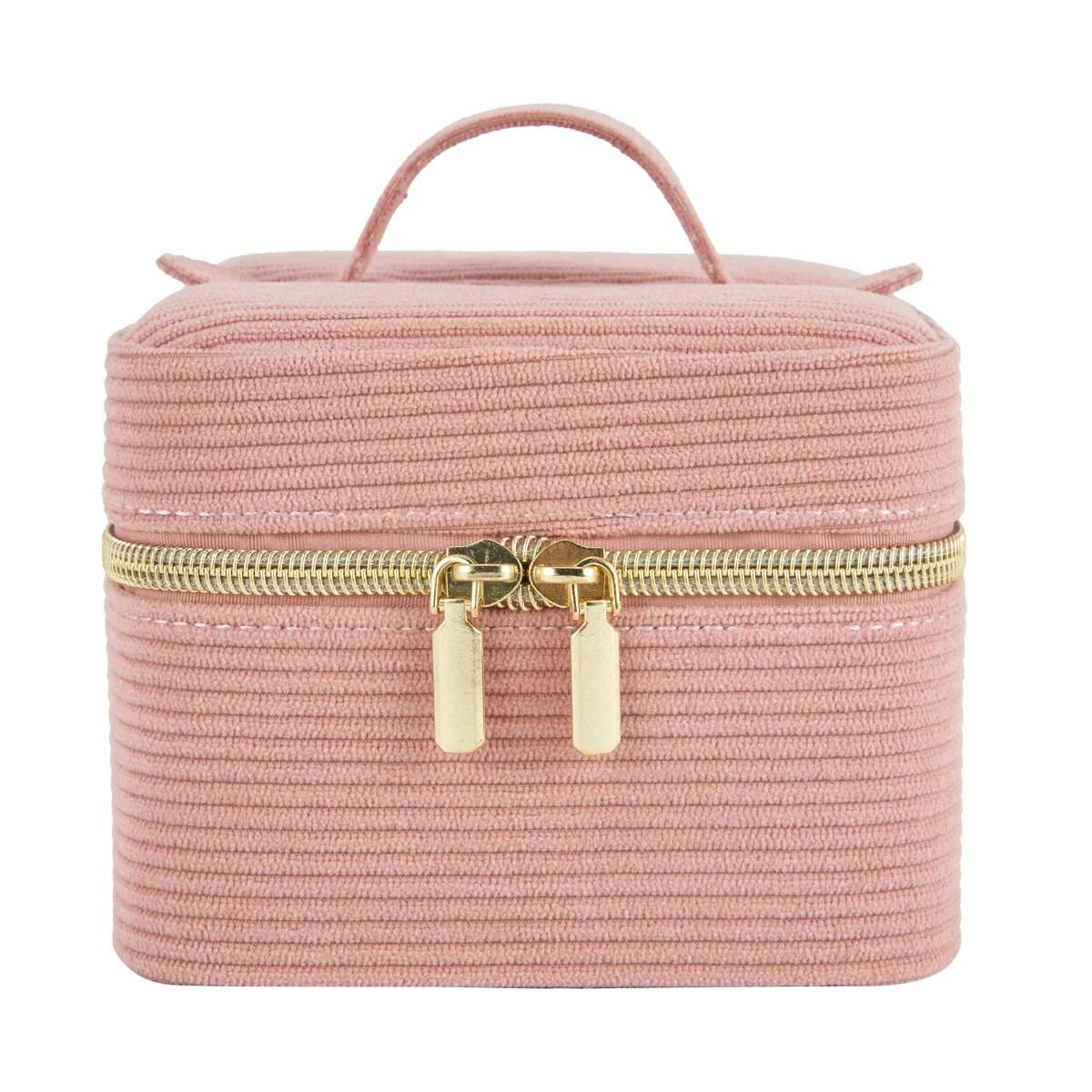 2 Pink Corduroy Square Jewellery Box, 2 of 9