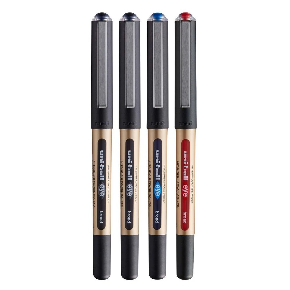 2 Uni-Ball Eye Broad Rollerball Pen 1mm Assorted 4 Pack, 2 of 2