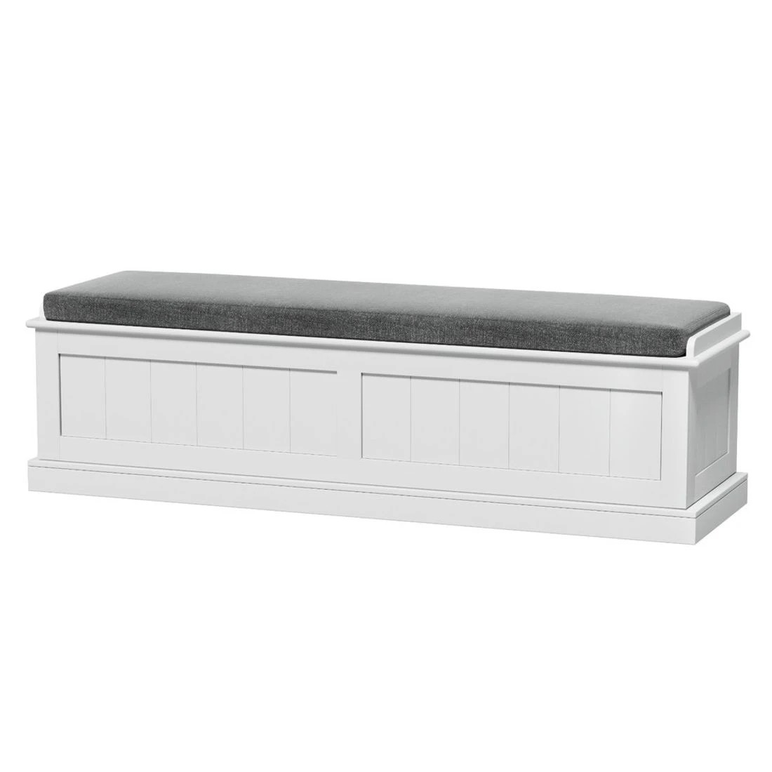 1 Artiss Storage Ottoman Blanket Box 140cm Fluted - White, 1 of 4