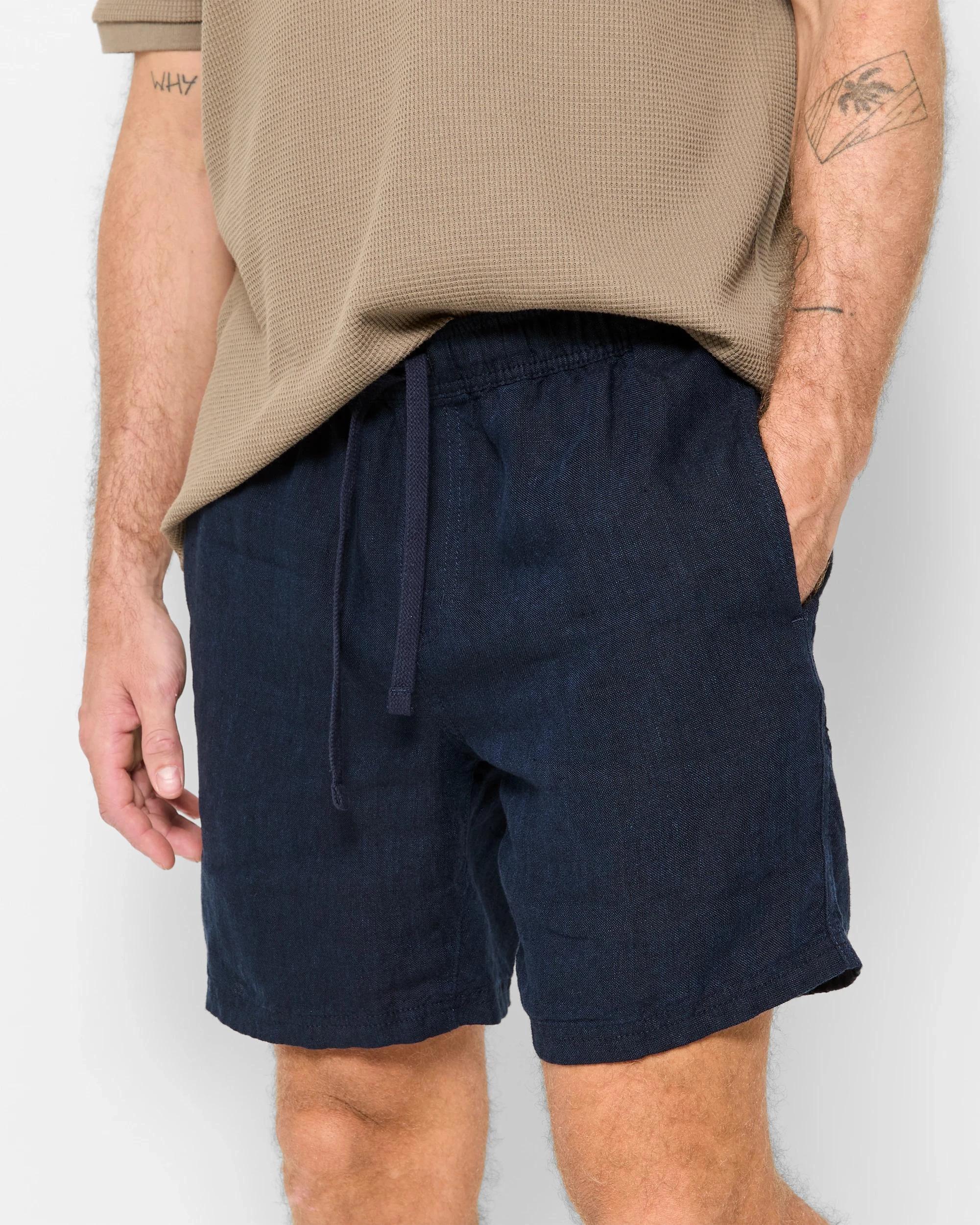 3 Target European Linen Shorts BLUE, 3 of 6