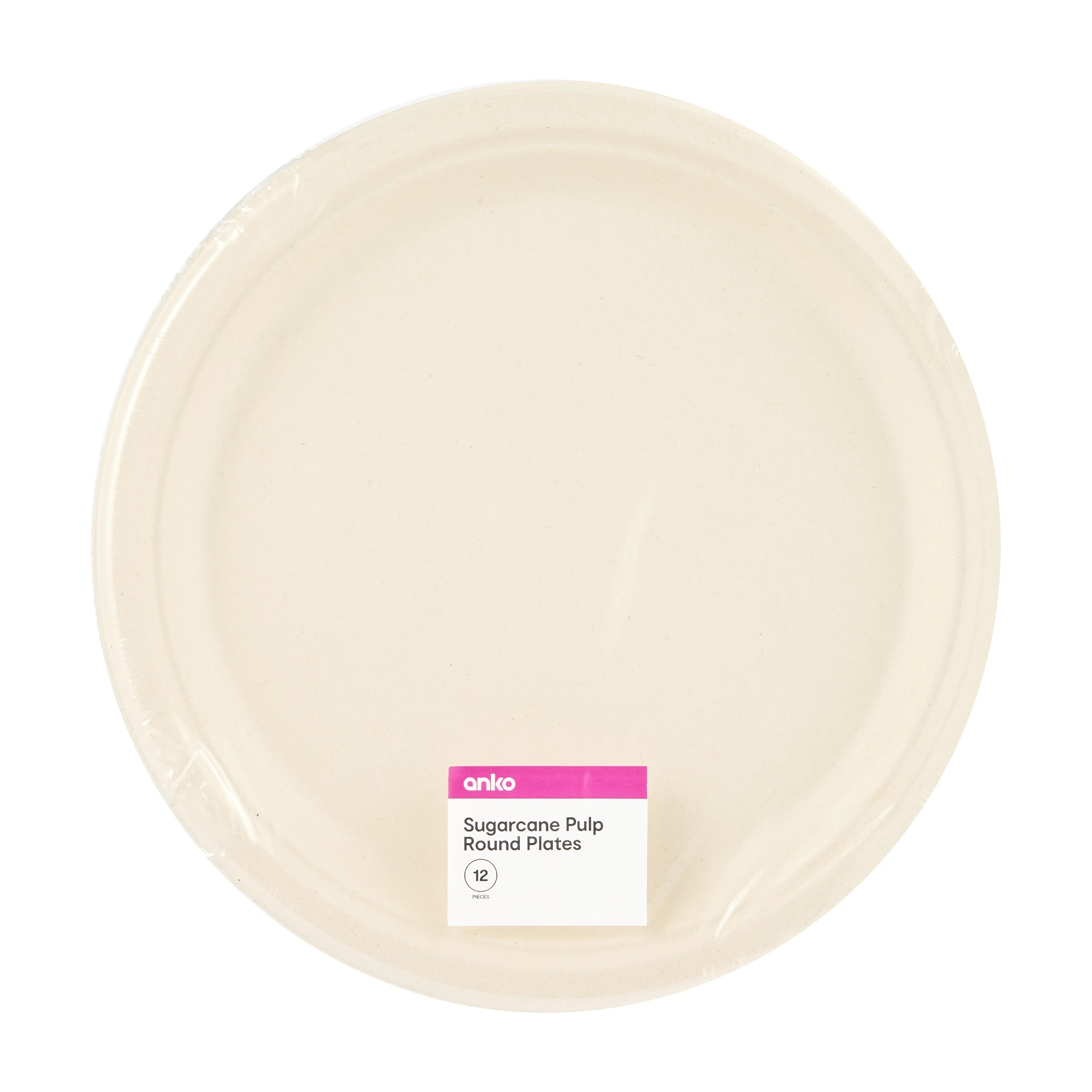 4 12 Piece Sugarcane Pulp Round Plates, 4 of 4
